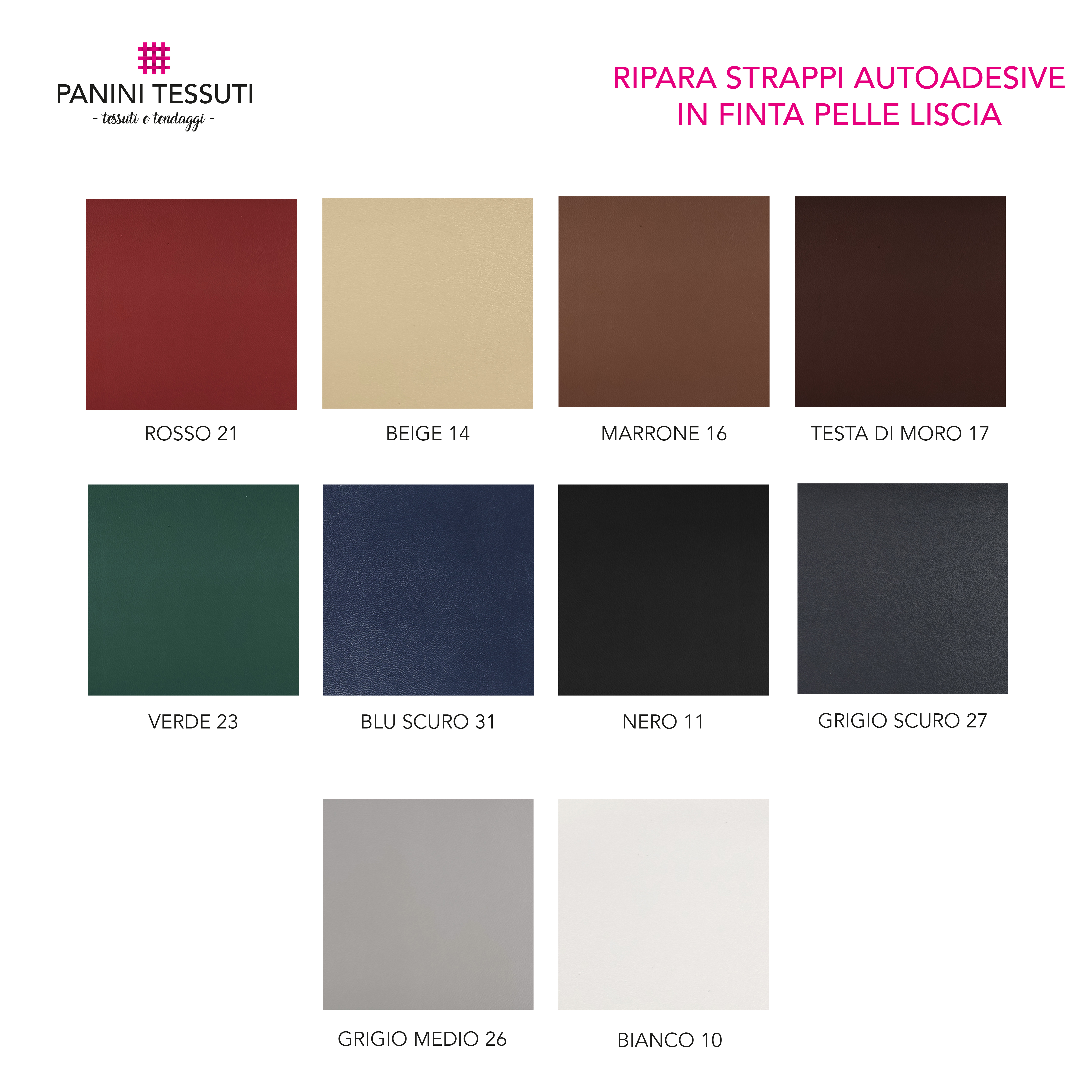 Ripara Strappi Autoadesivo in Finta pelle Liscia Image