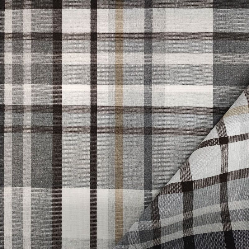 Nappe en résine découpée Pic Nic Stripes Grey 130x140 cm Image