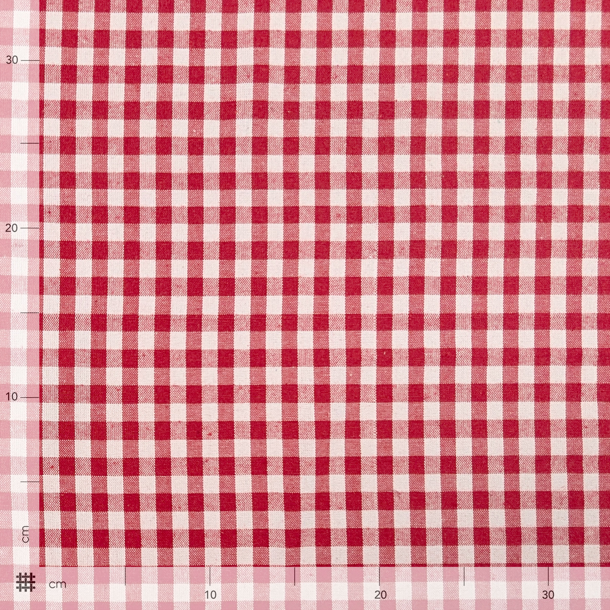 Washed Cotton Yarn Dyed Red Check Image