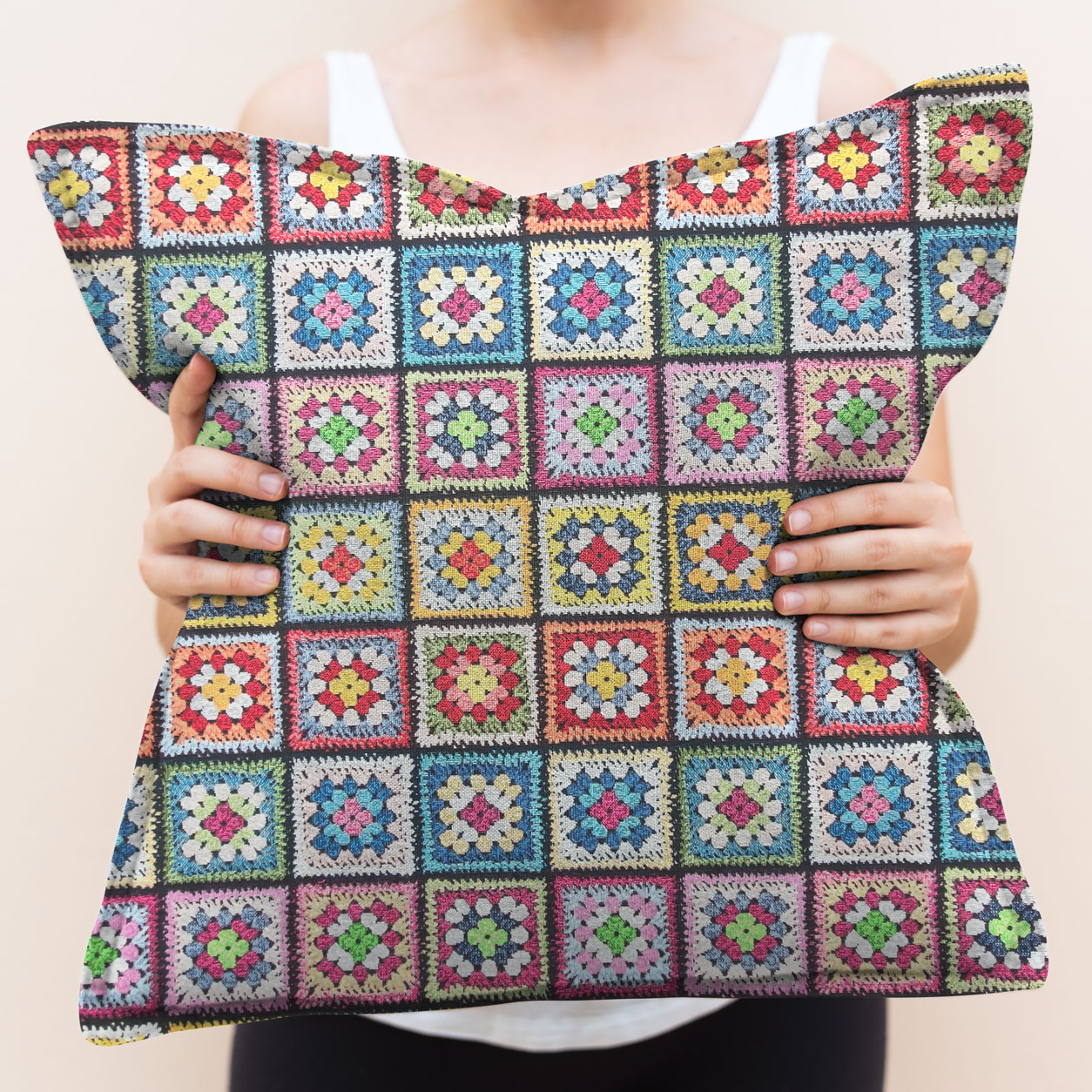 Gobelin Tela Flor Patrón Crochet