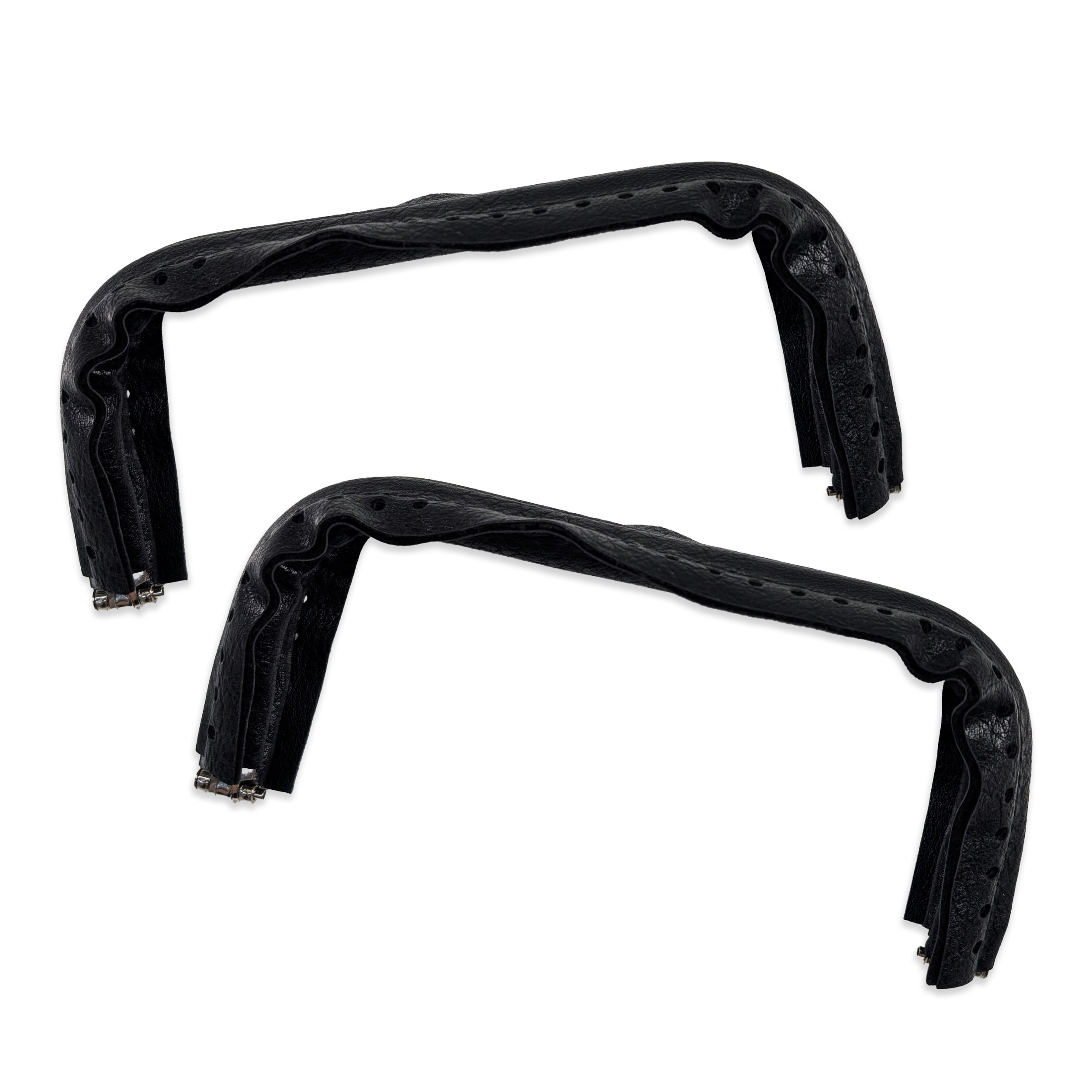 Black Faux Leather Clutch Closure Image