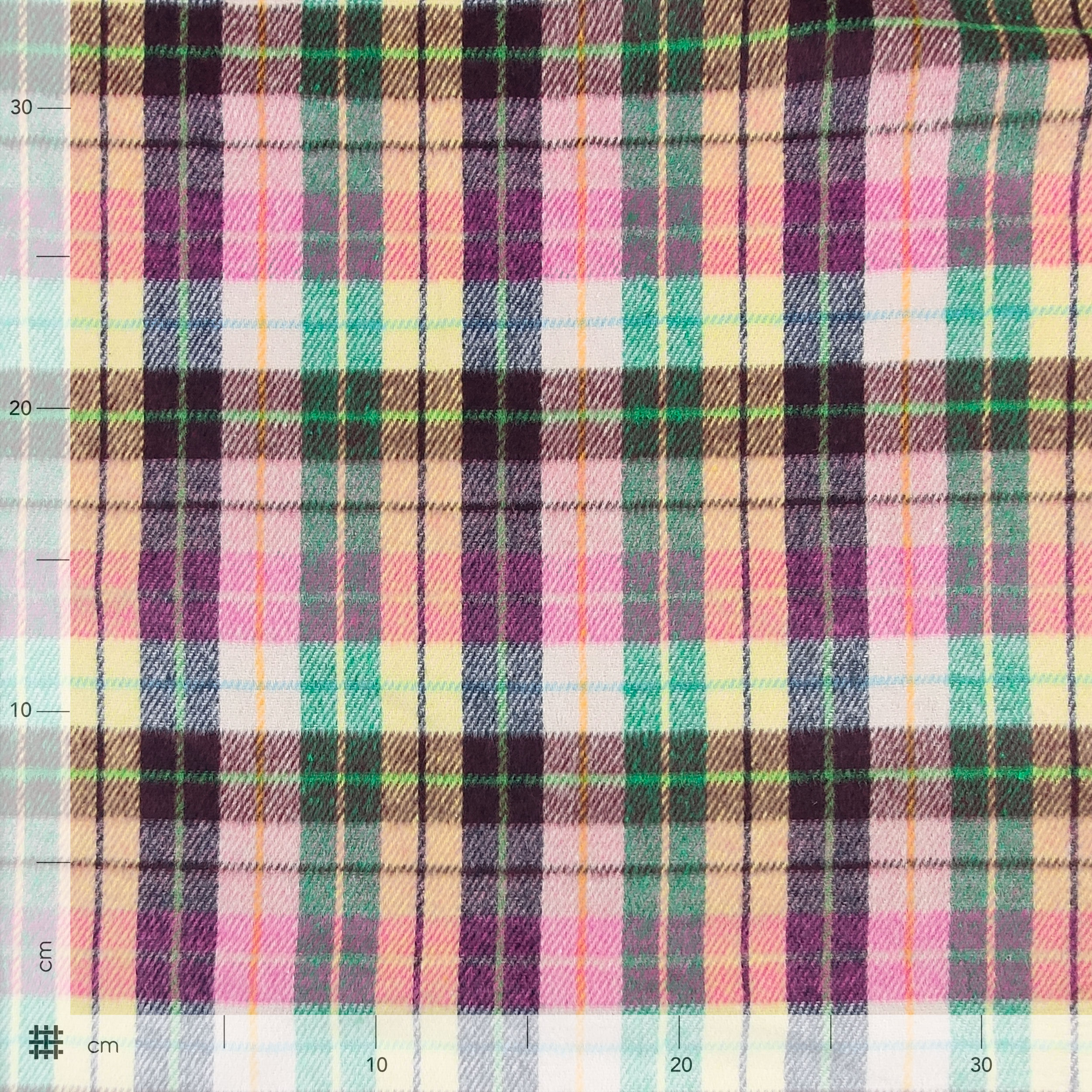 Tartan Baumwollmischung Scamp Lila Rosa Gelb
