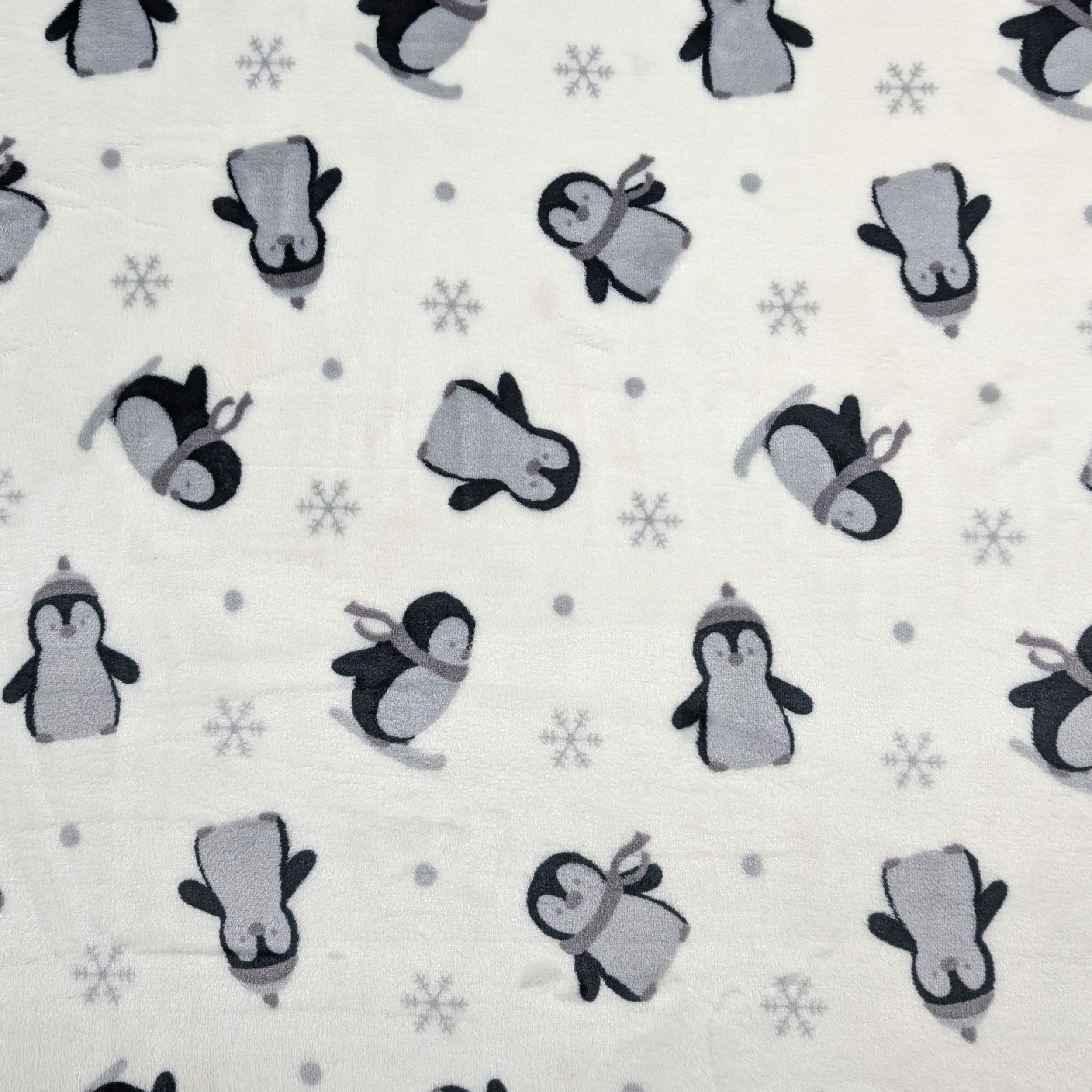 Cashmere Fleece Penguins White Background Image