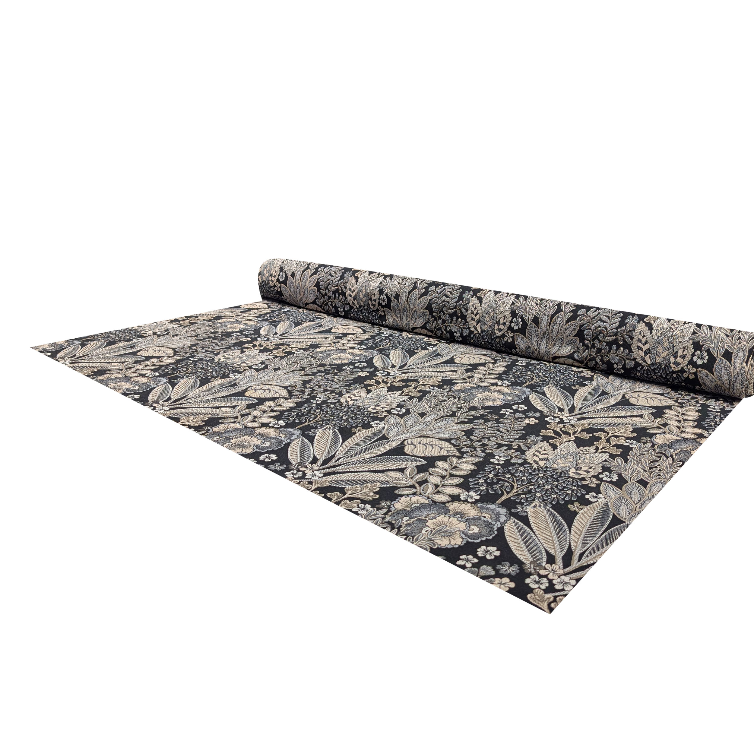 Jacquard floral tons noirs Image