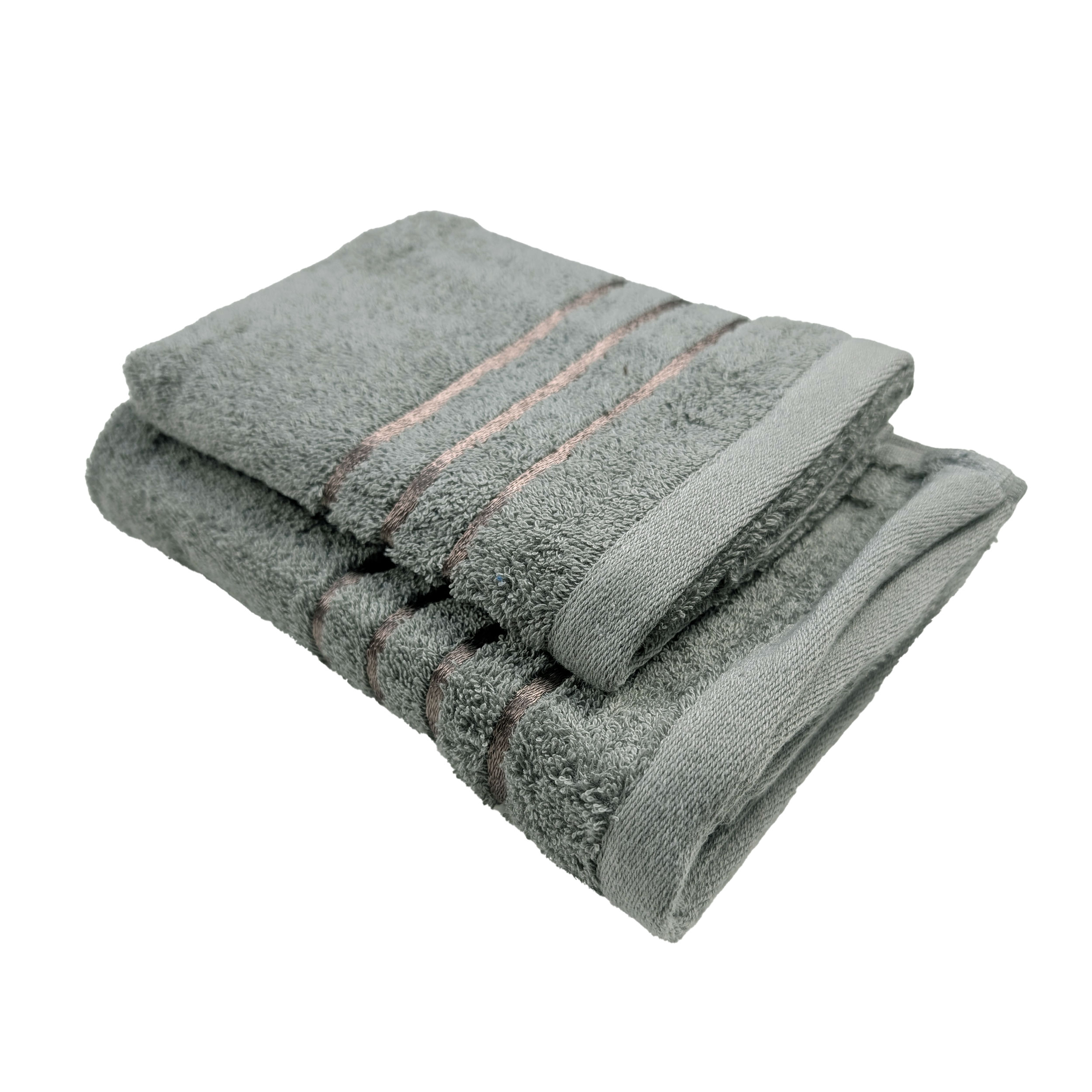 Grey Bathroom, Face and Guest Towel Set Image