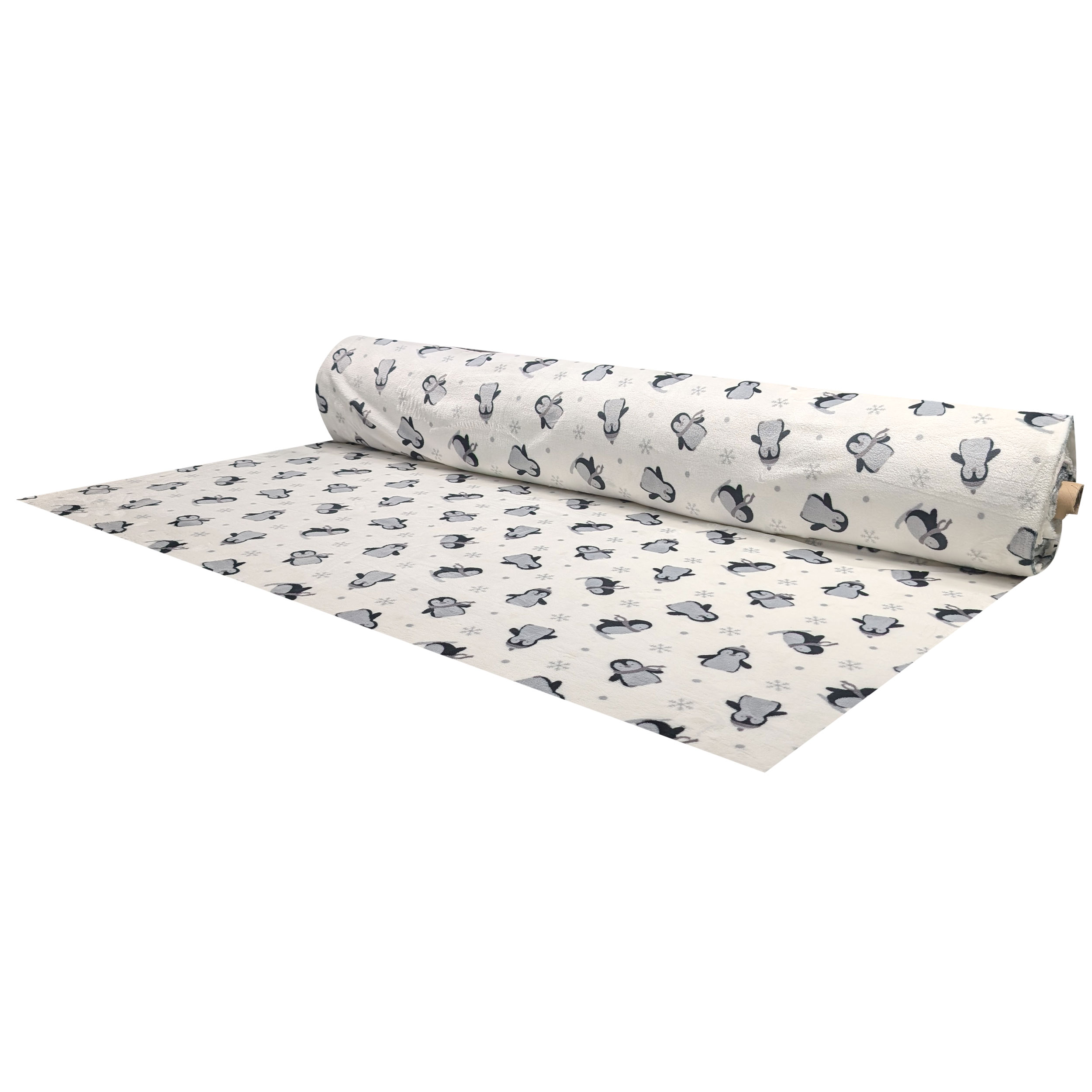 Cashmere Fleece Penguins White Background Image