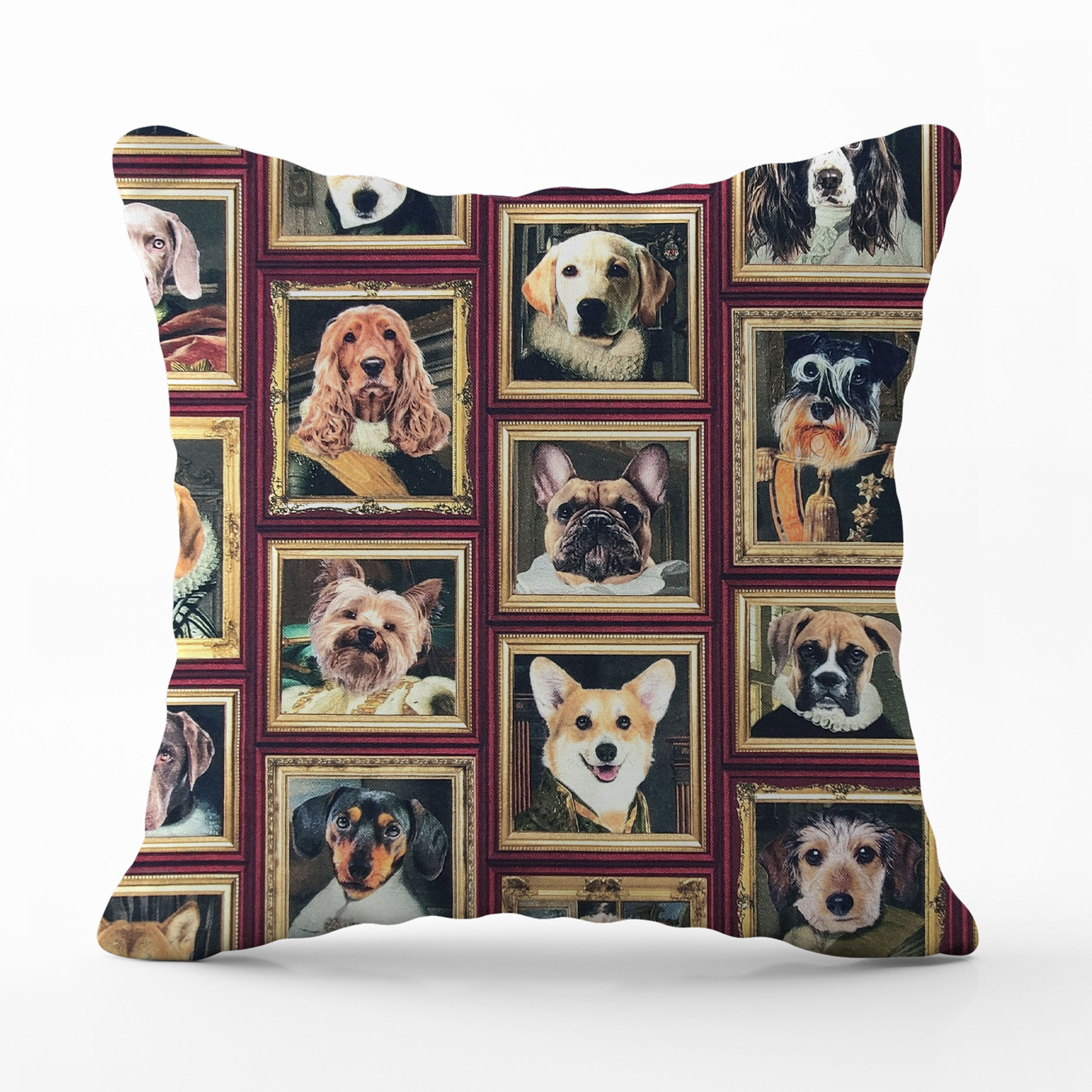 Quadratischer Kissenbezug mit Hundewelpen