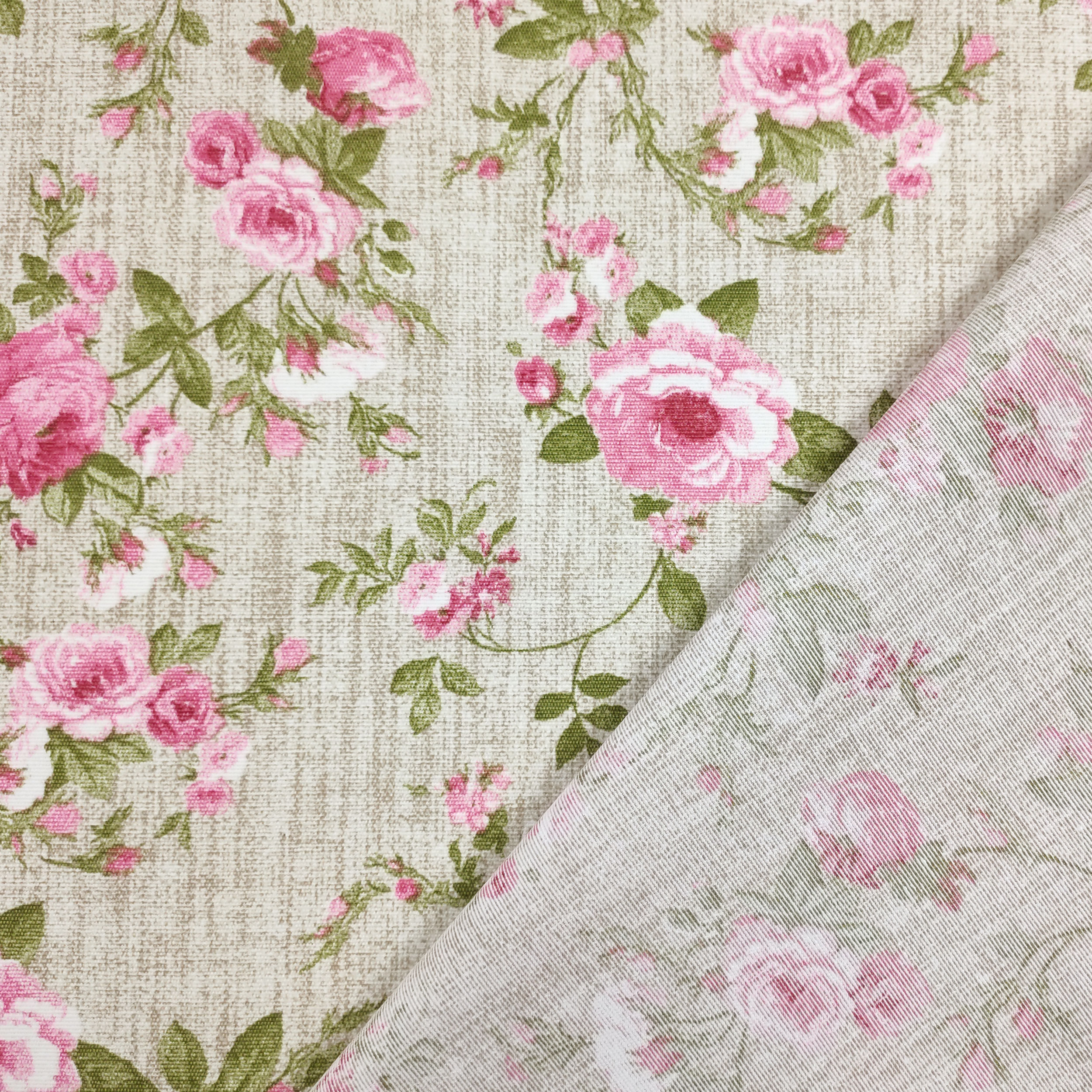 Fabric for Resin Tablecloth Rose Beige Background