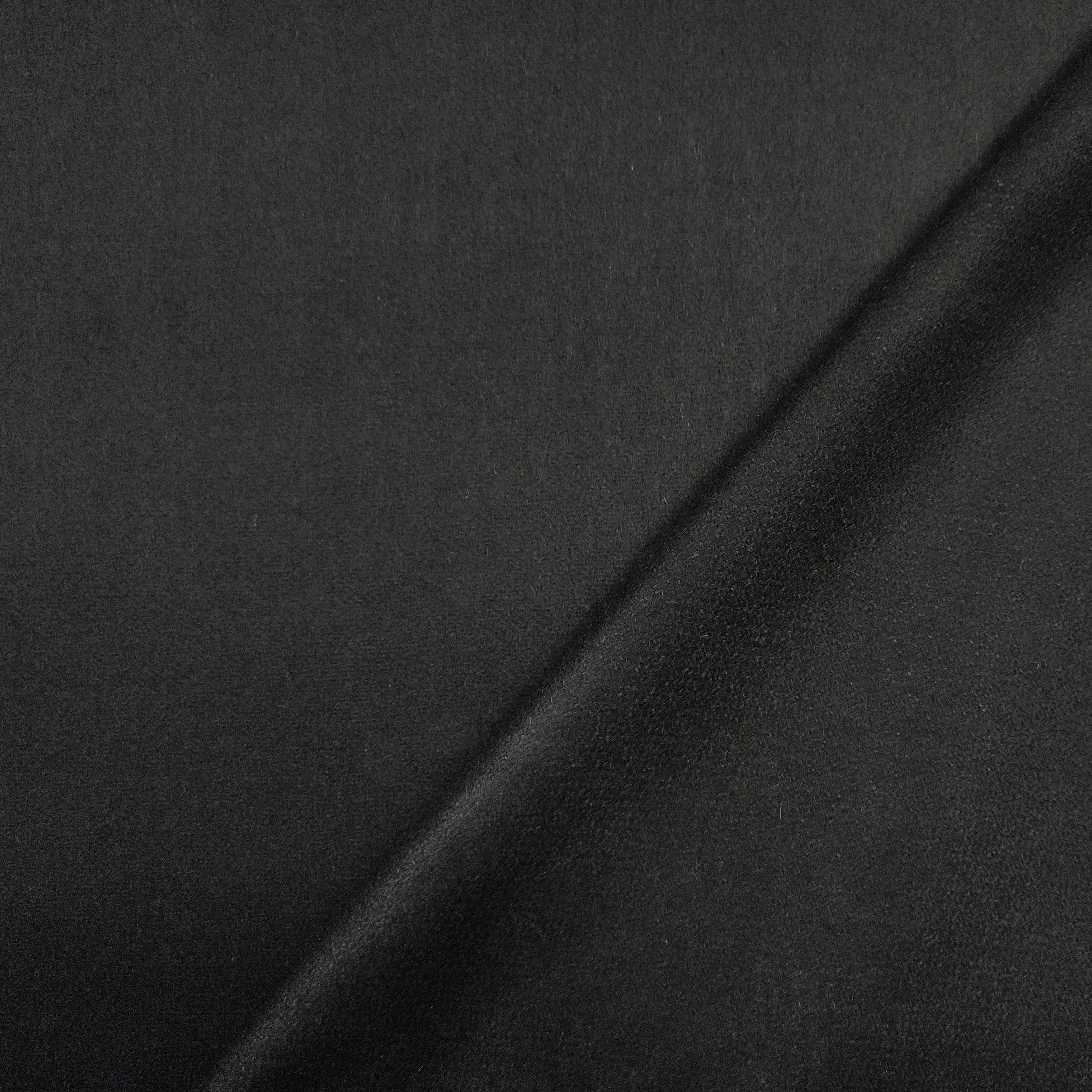 High Fashion Mixed Cashmere Coat Black Image