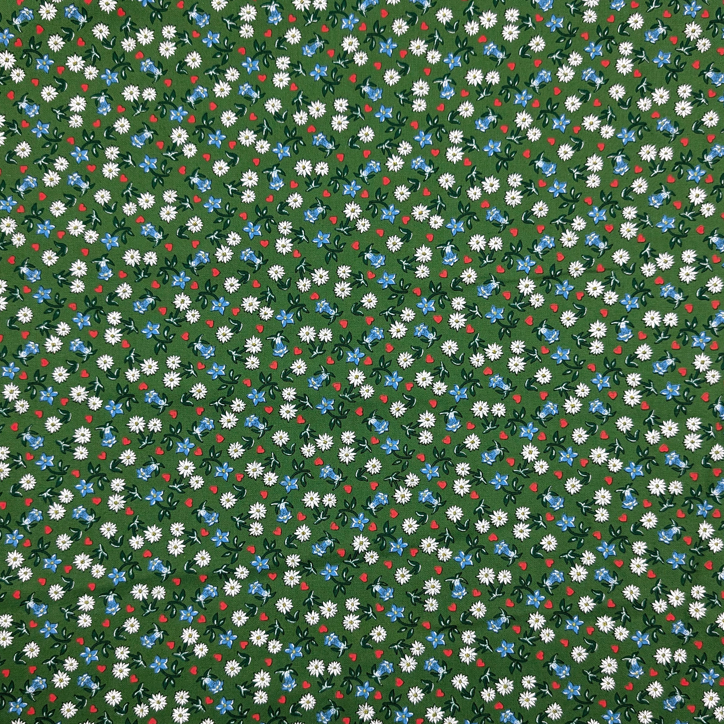 Tyrolean Cotton Fabric Green Background Image