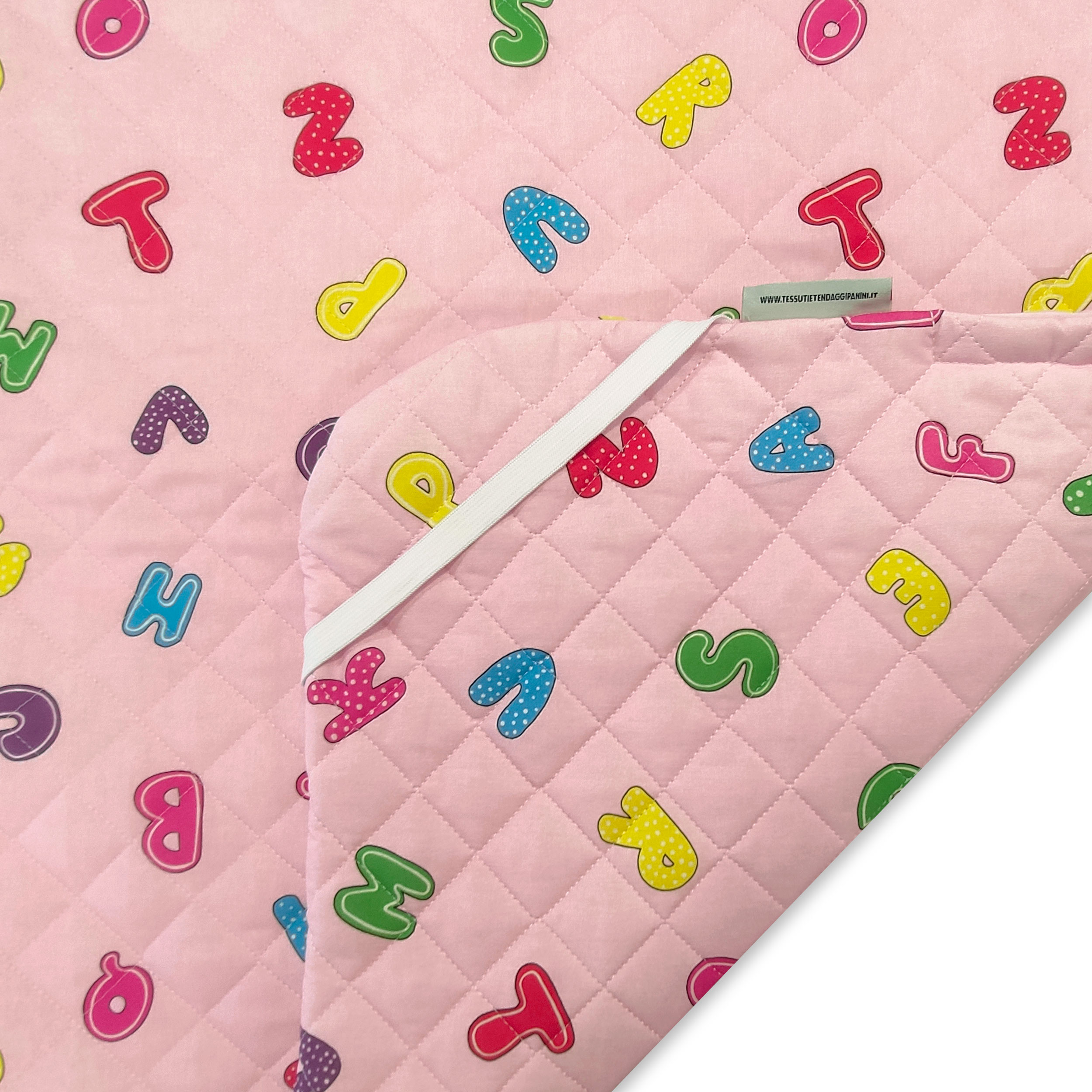 Sac de couchage Alphabet rose