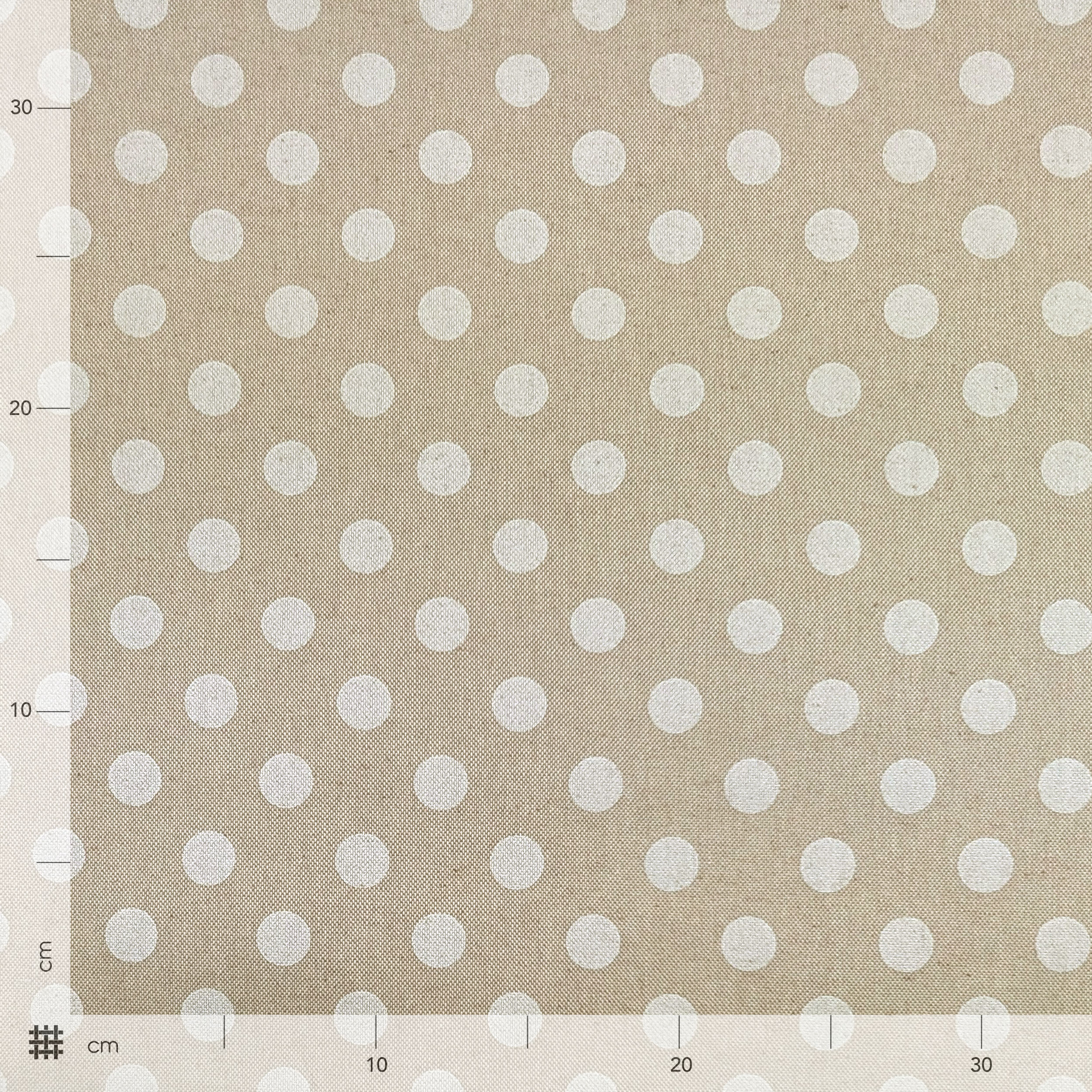 Tissu pour nappe en résine Large White Polka Dots