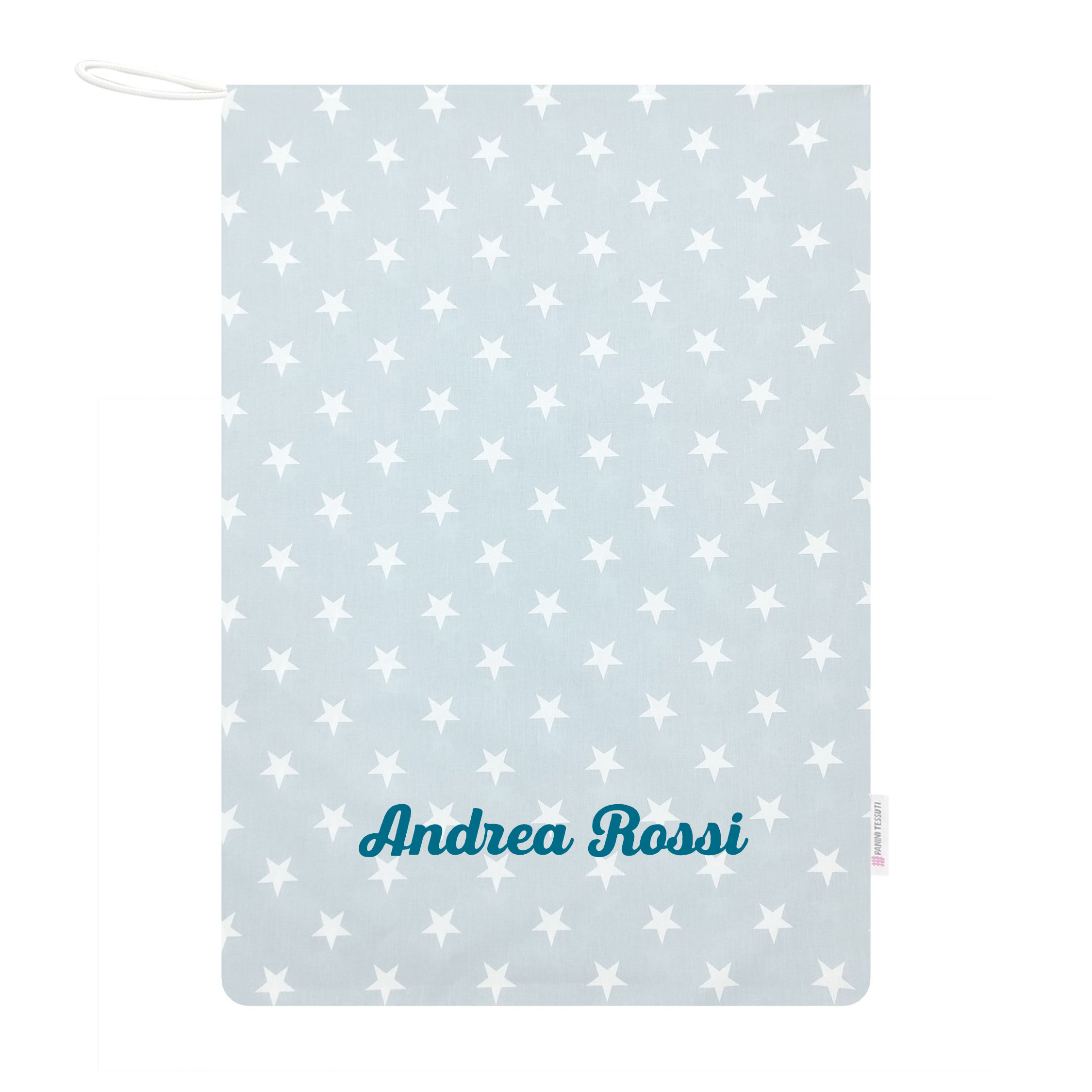 stelle-bianche-sfondo-azzurro-sacchetto-asilo-nome-+-cognome
