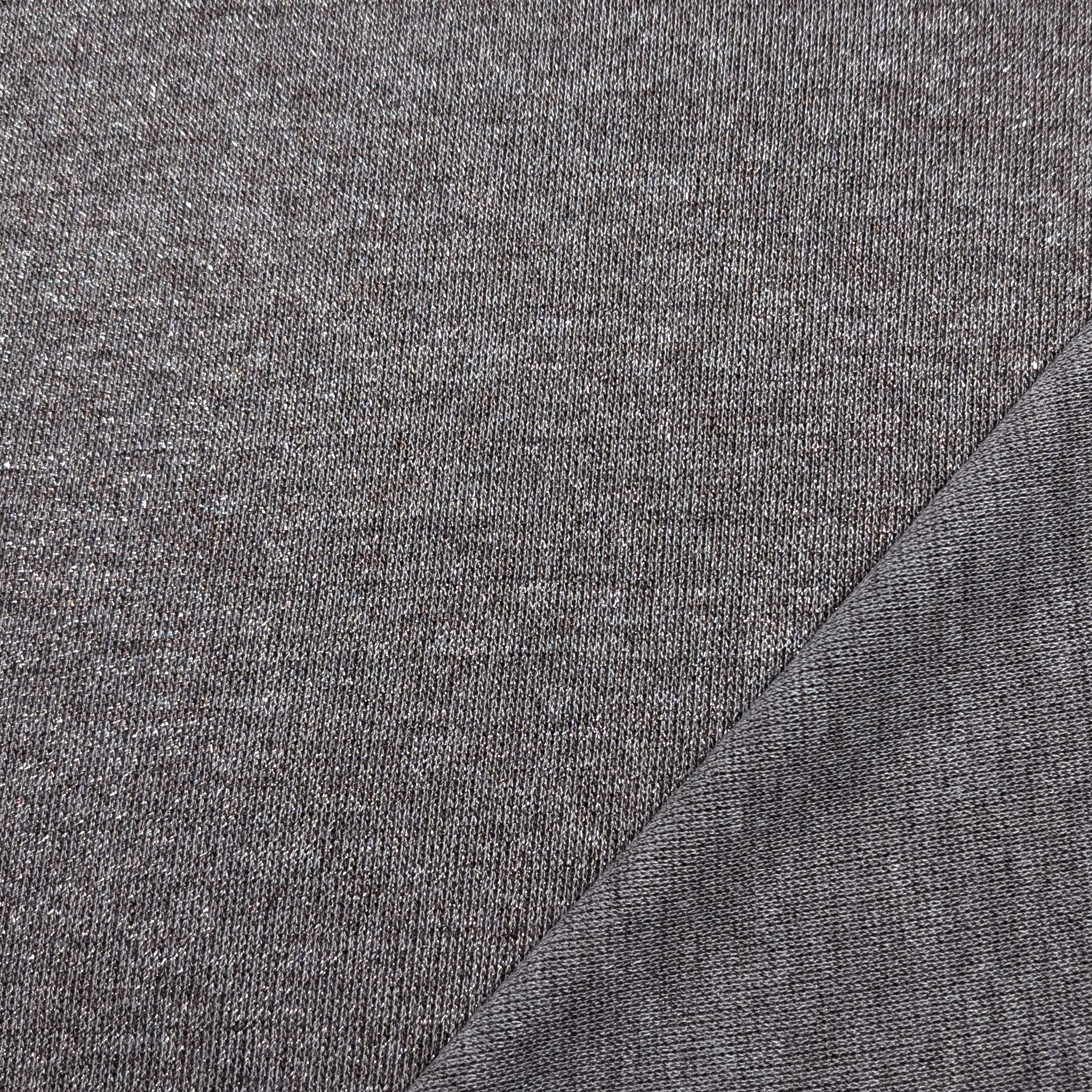 Grey Lurex Silver jersey