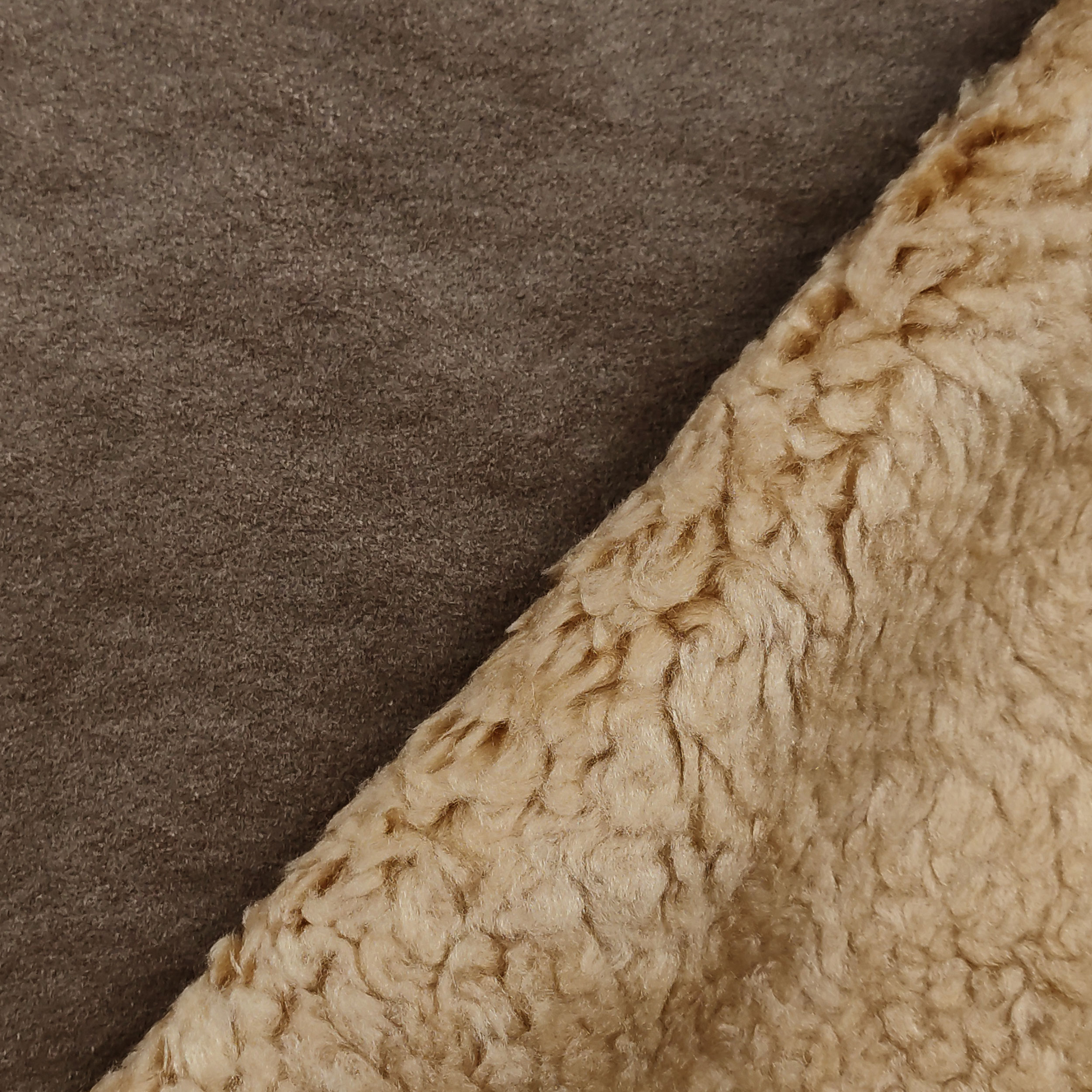 Tissu en peau de mouton noisette Image