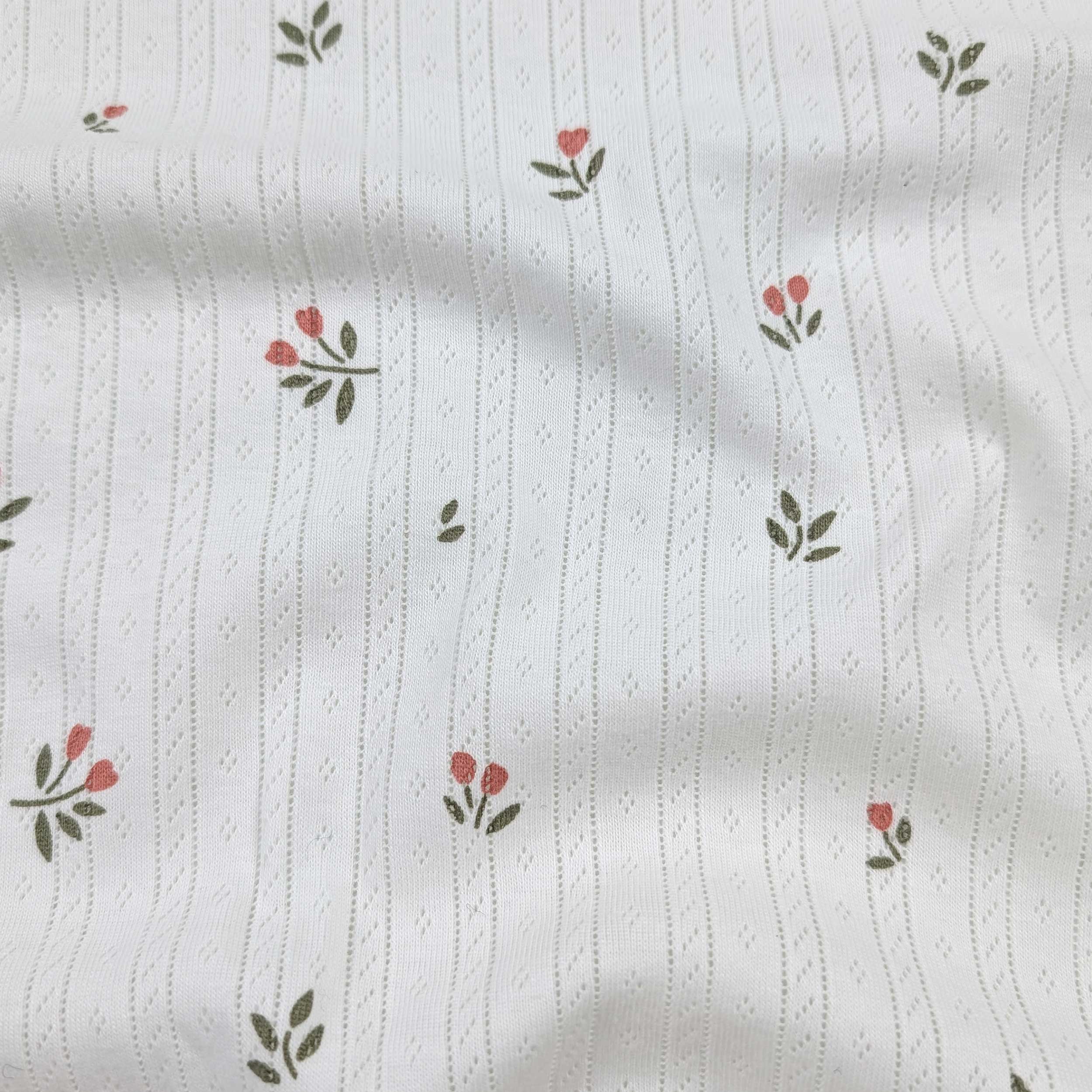 Tulips pure cotton openwork jersey Image