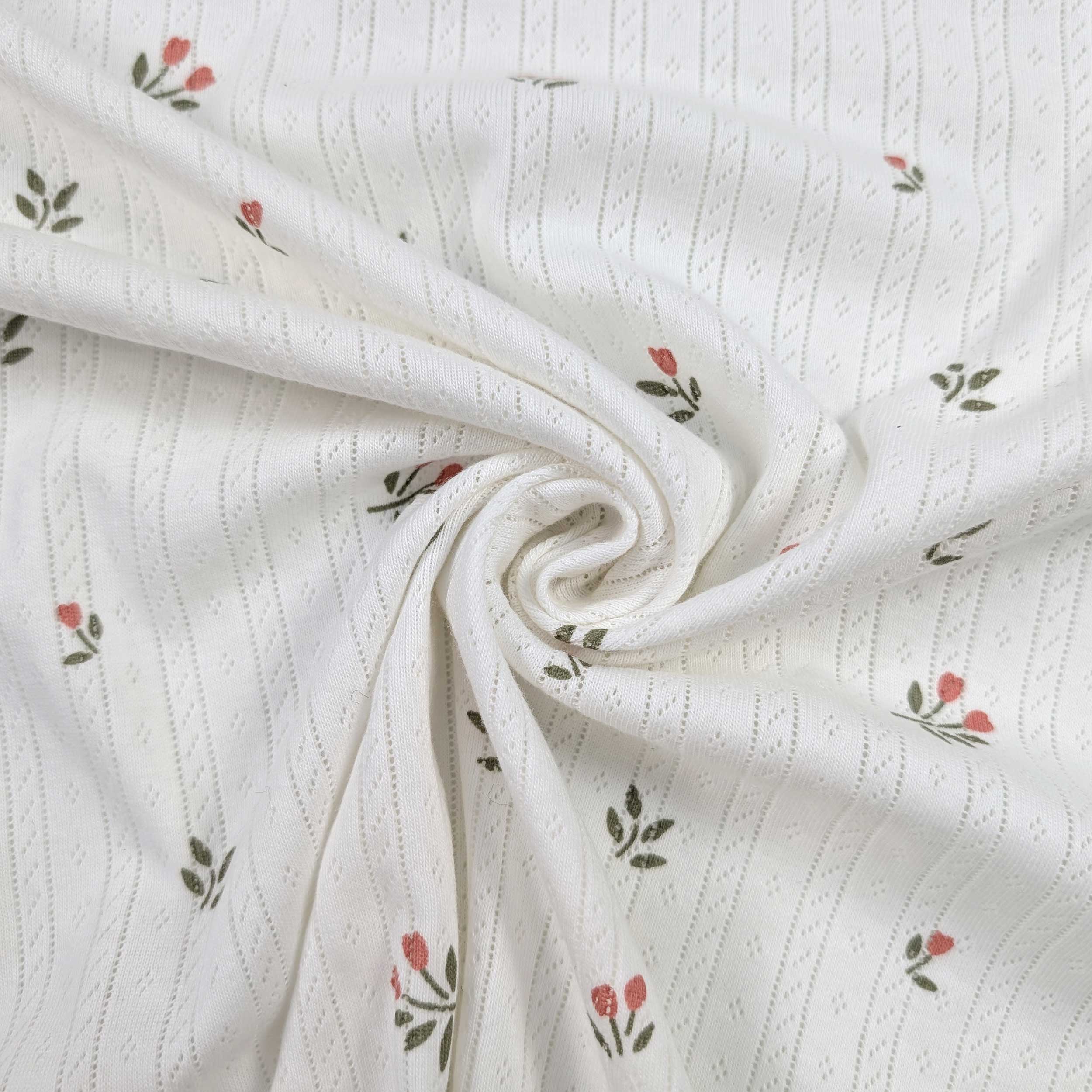 Tulips pure cotton openwork jersey Image
