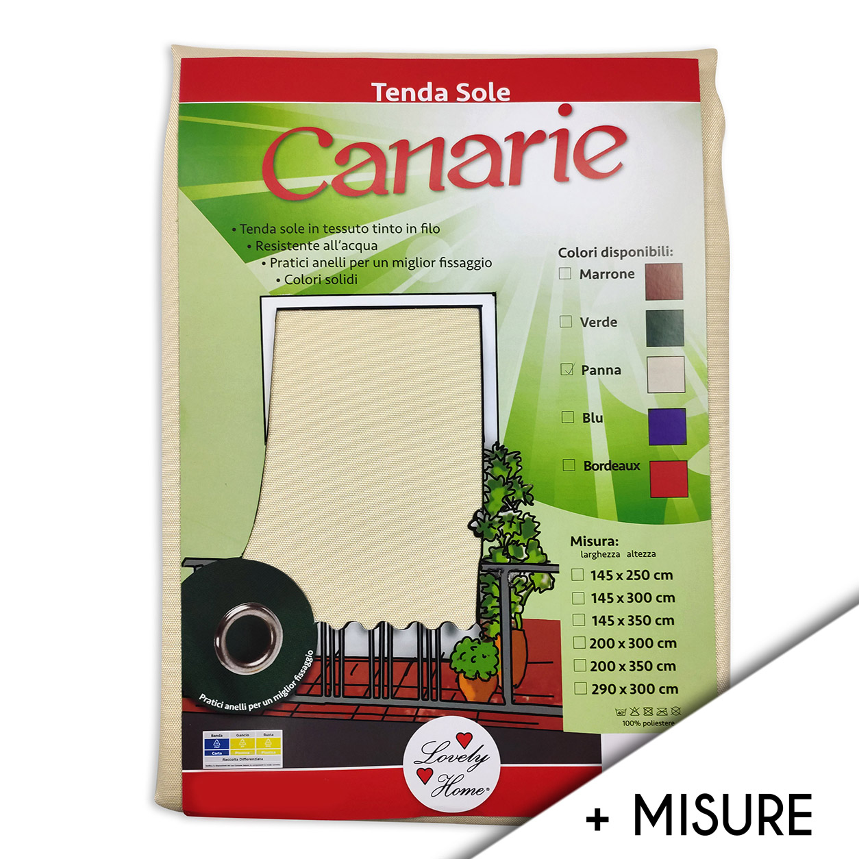 Verpackte Creme Markise Image