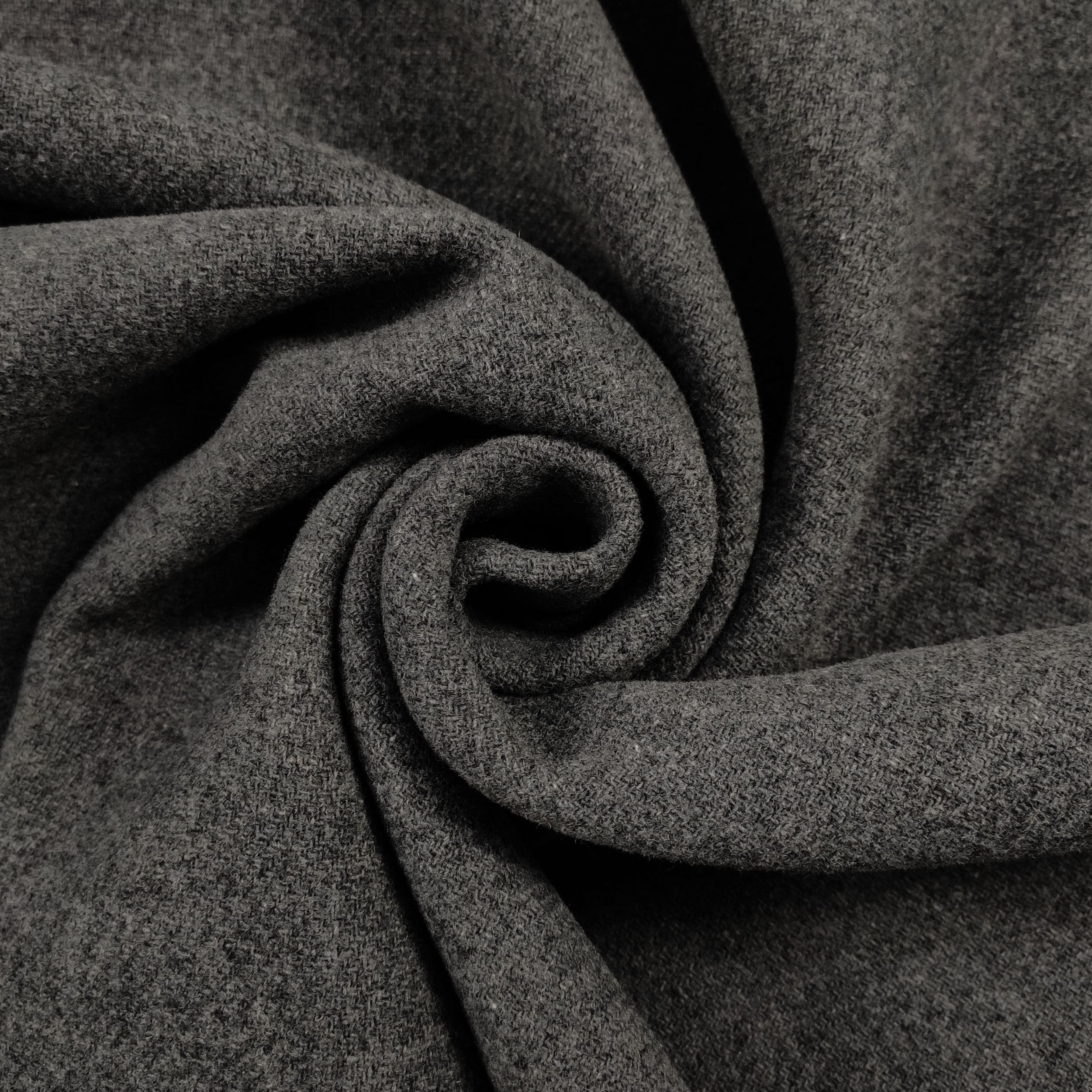 Manteau double écossais et laine mélangée grise