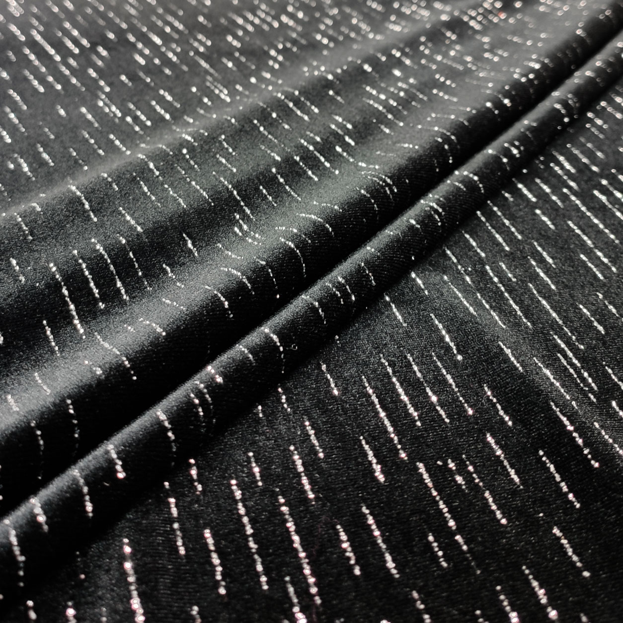 vellutina abbigliamento nero glitter argento