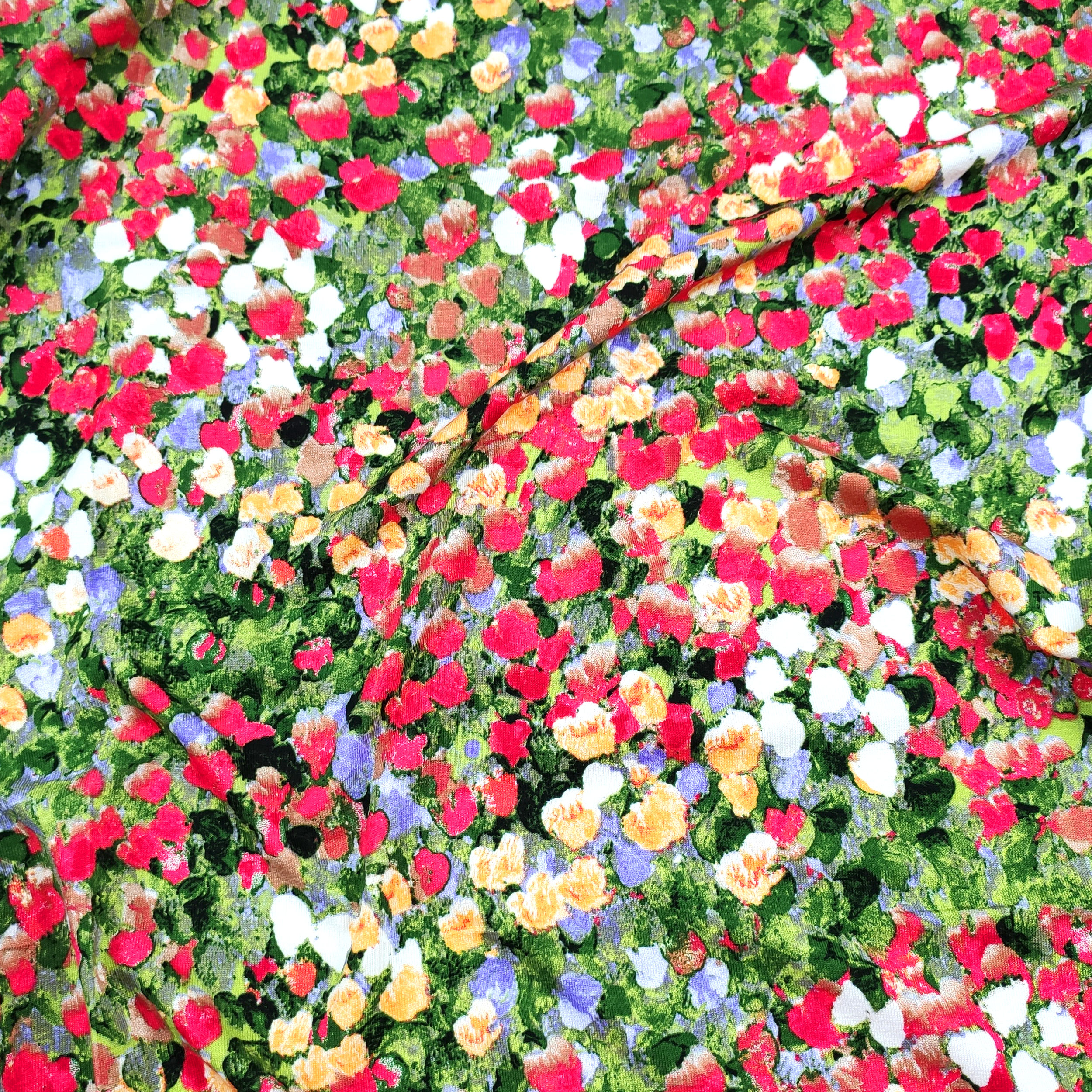 Viscose élastiquée Fantaisie florale colorée Image