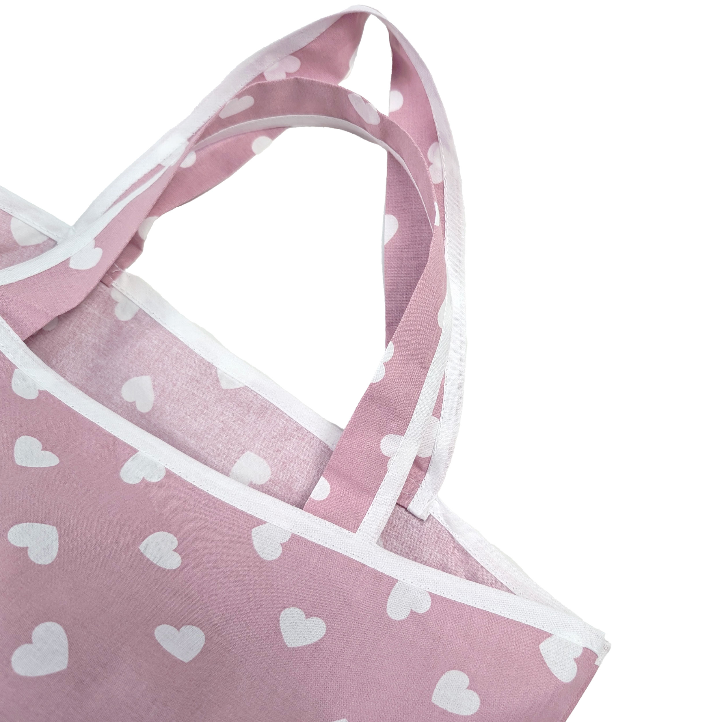 Sleeping Bag Bag White Hearts Antique Pink Background Image