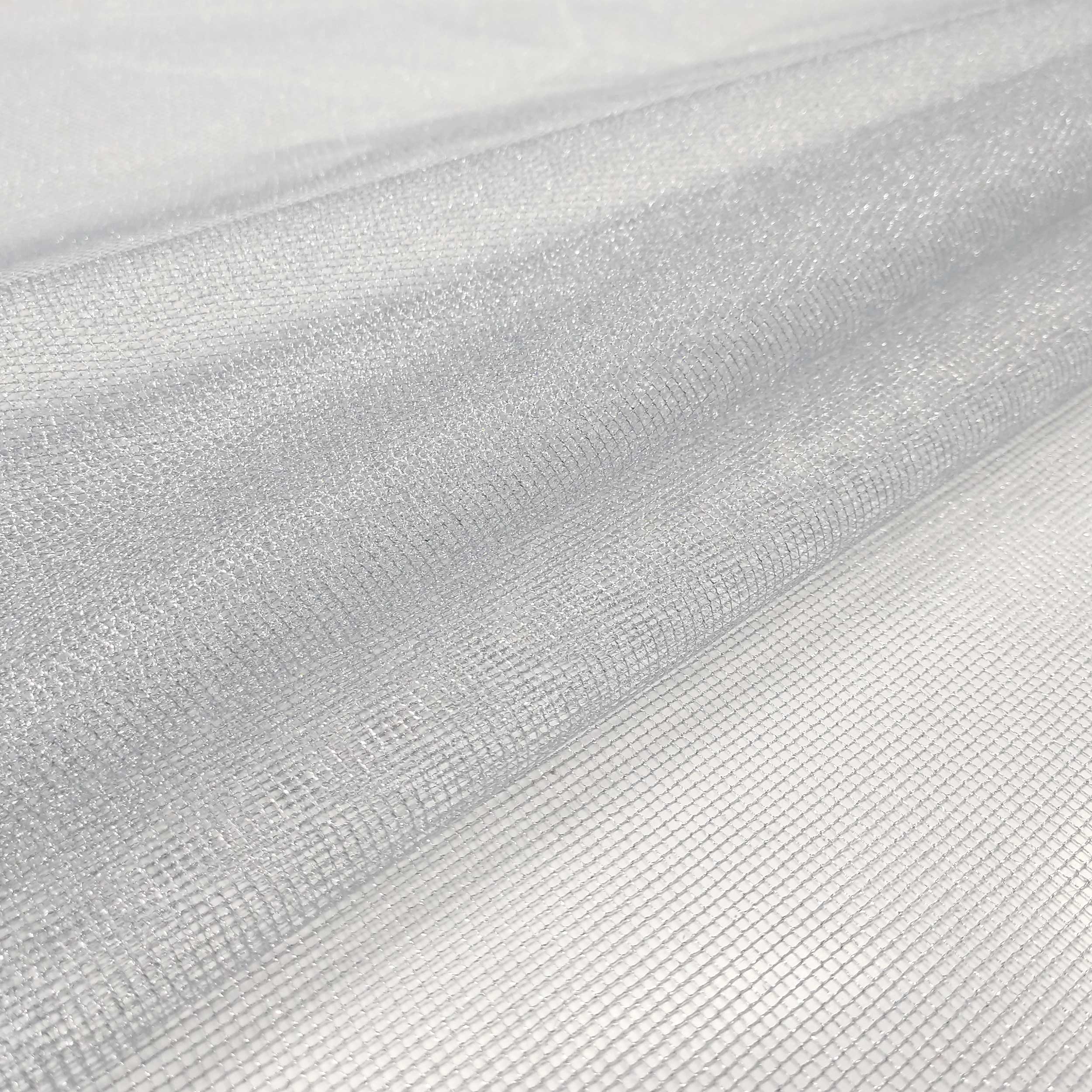 Silberner Lurex-Tüll-Stoff