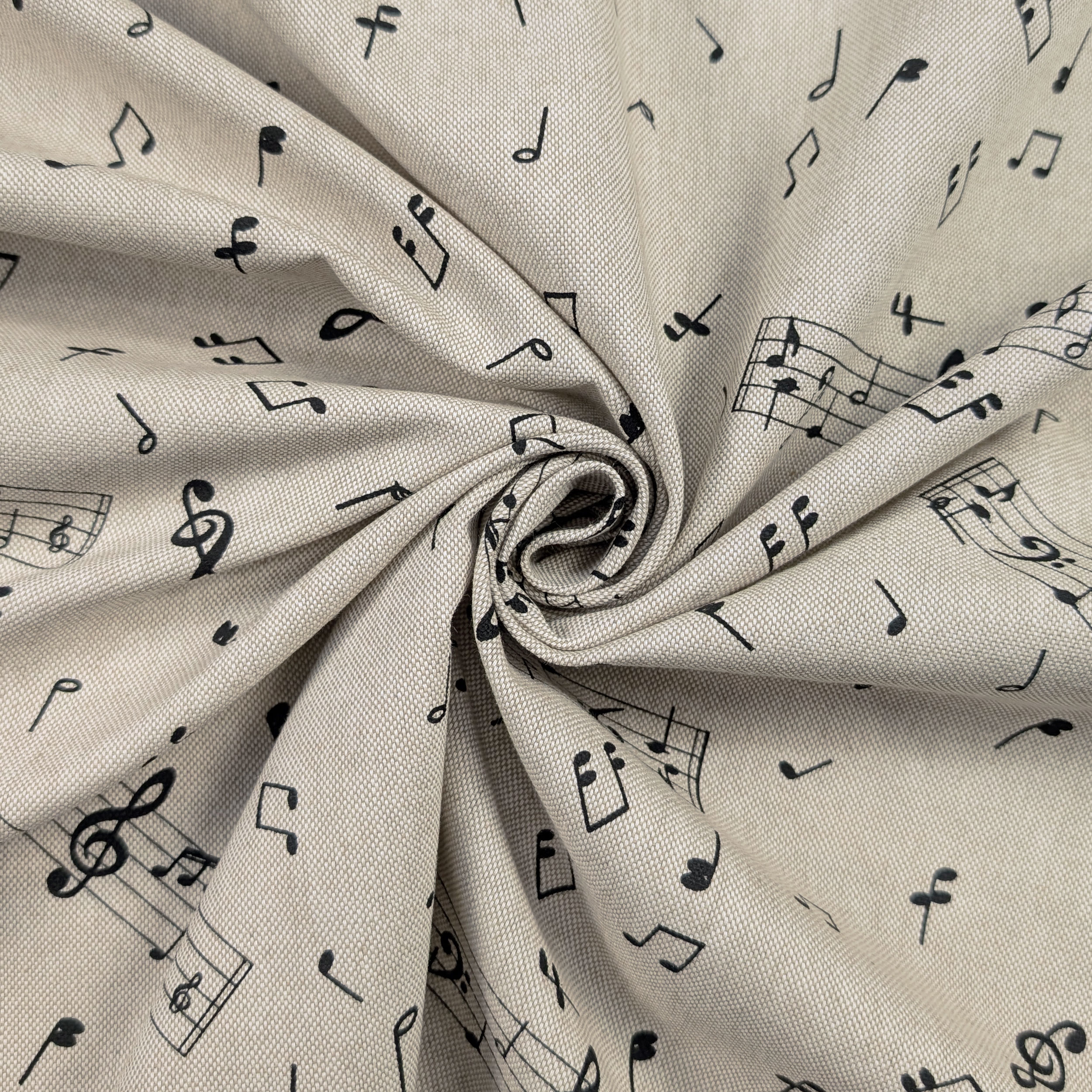 Panama fabric Musical Notes Image