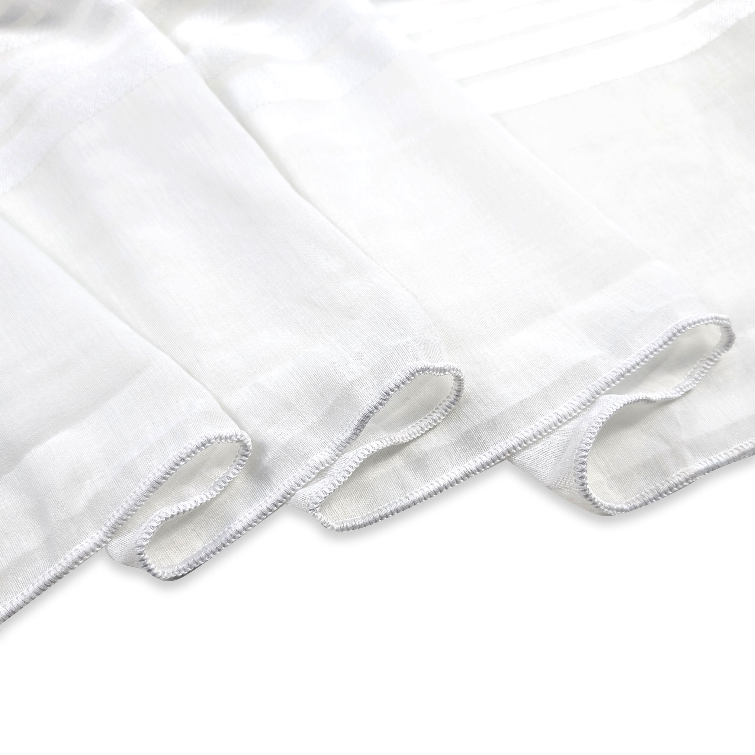 Striped Curtain Fabric Degrade White Image