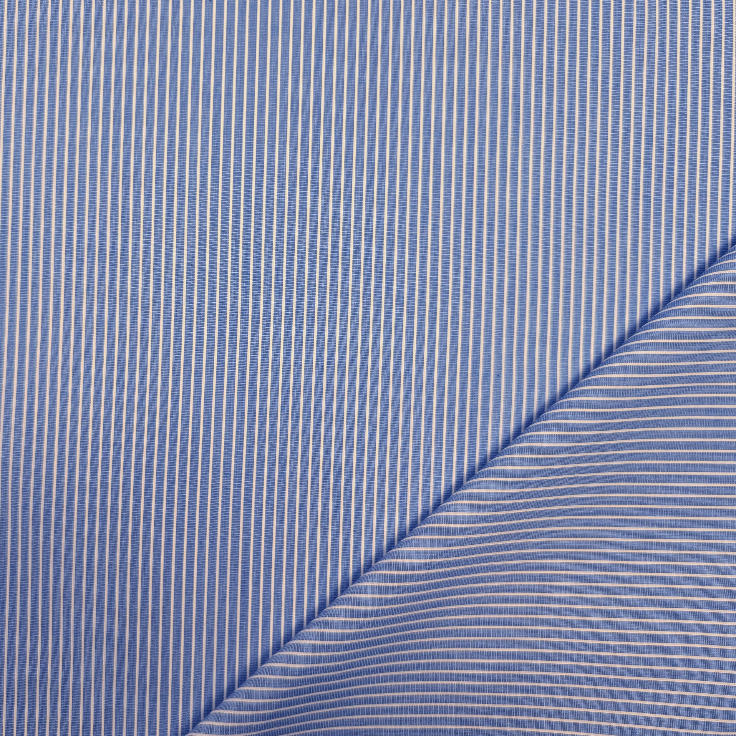 Cotton for Shirting White Stripes Light Blue Background Image