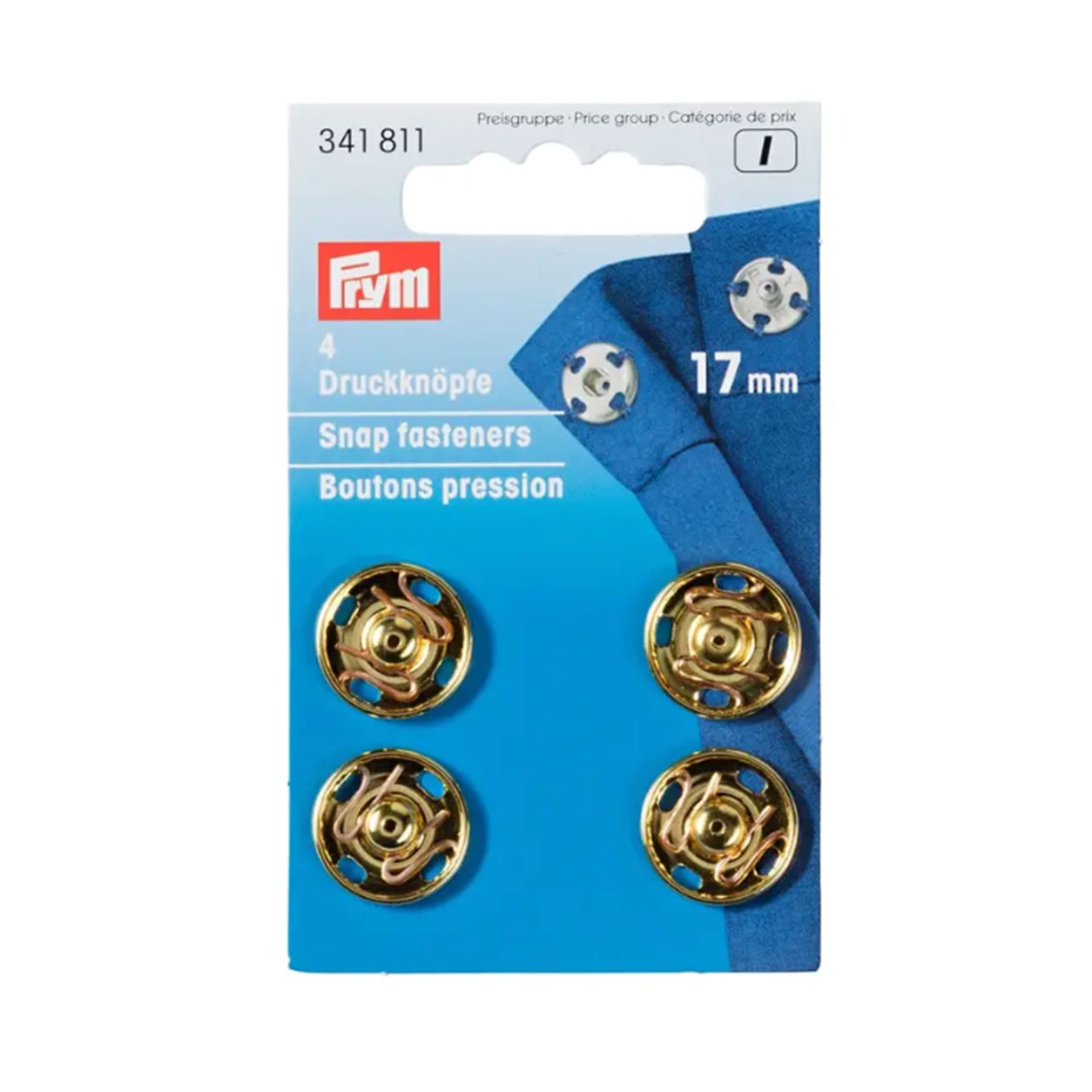 Prym Automatic Buttons 17 mm Gold Image