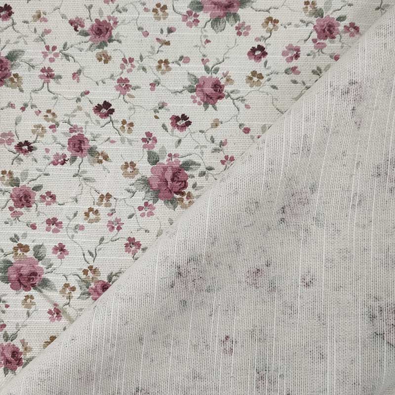 Cotton Blend Fabric Pink Flowers