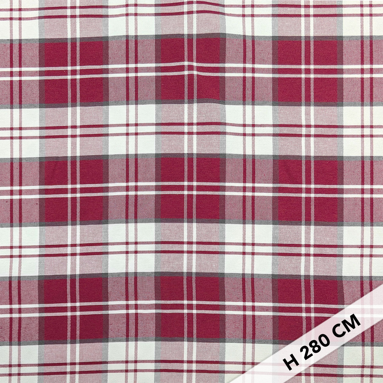 Bordeaux Tartan Yarn Dyed Fabric Image