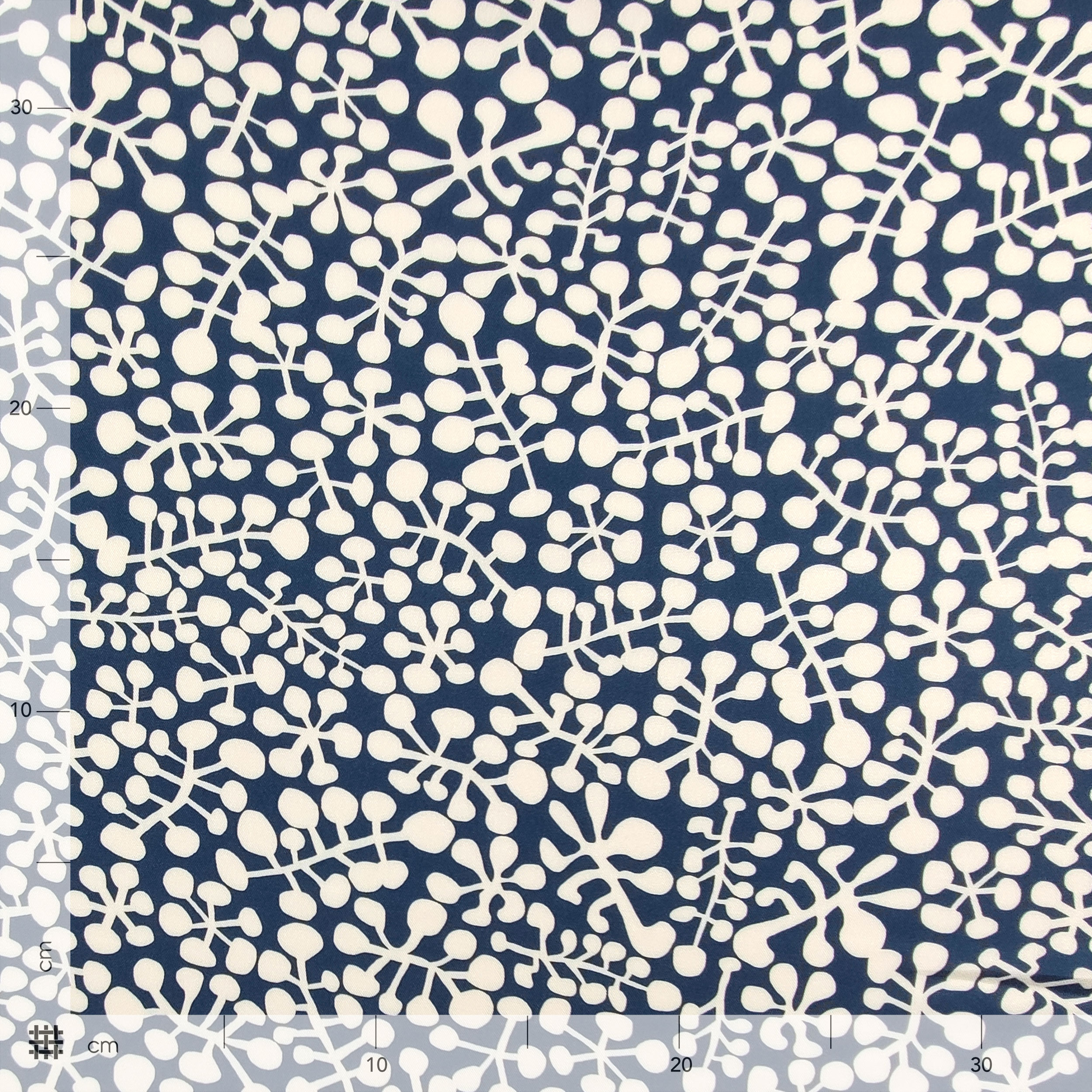 Viscose Abstract Motifs Blue Background