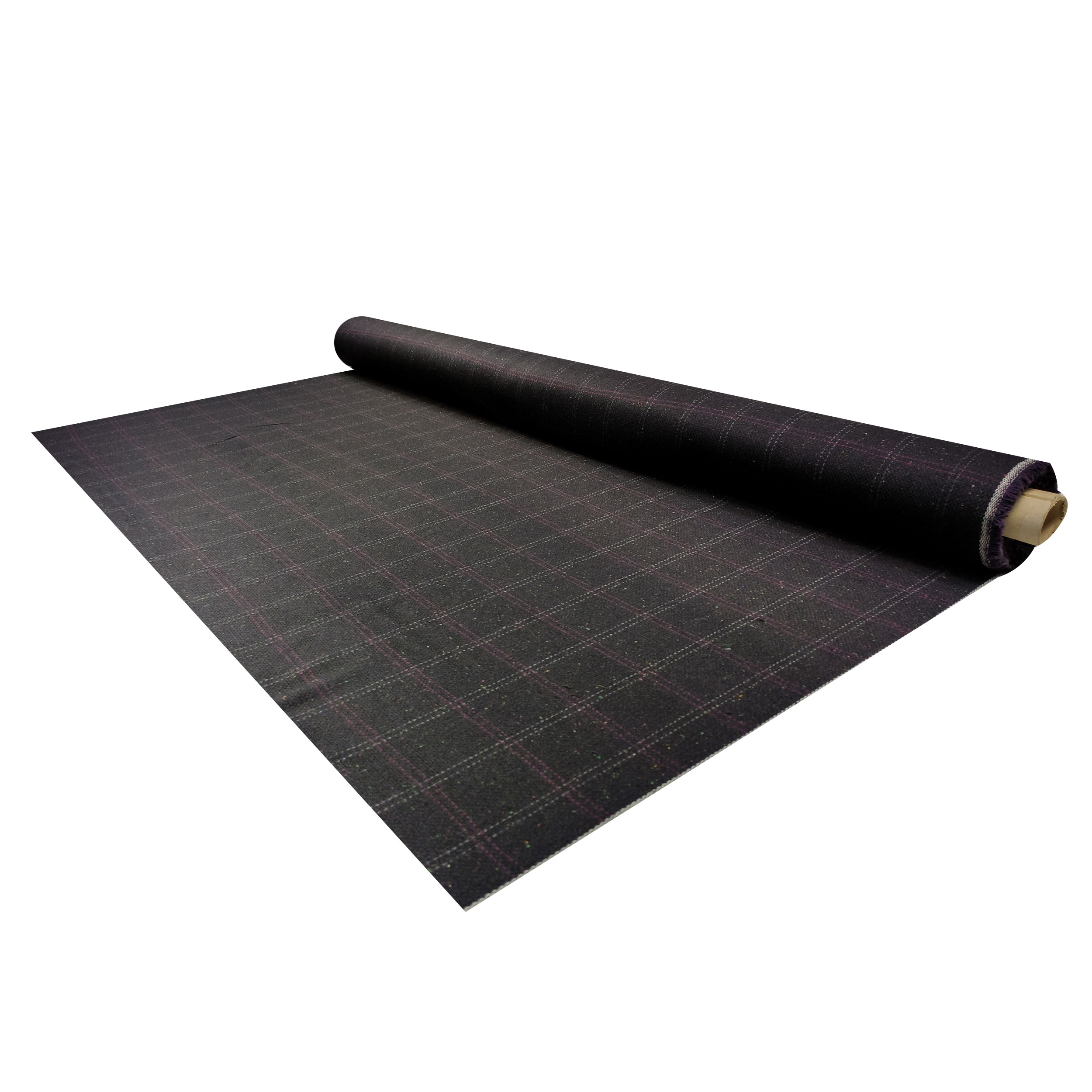 Plaid noir et rose avec mini-points de couleur