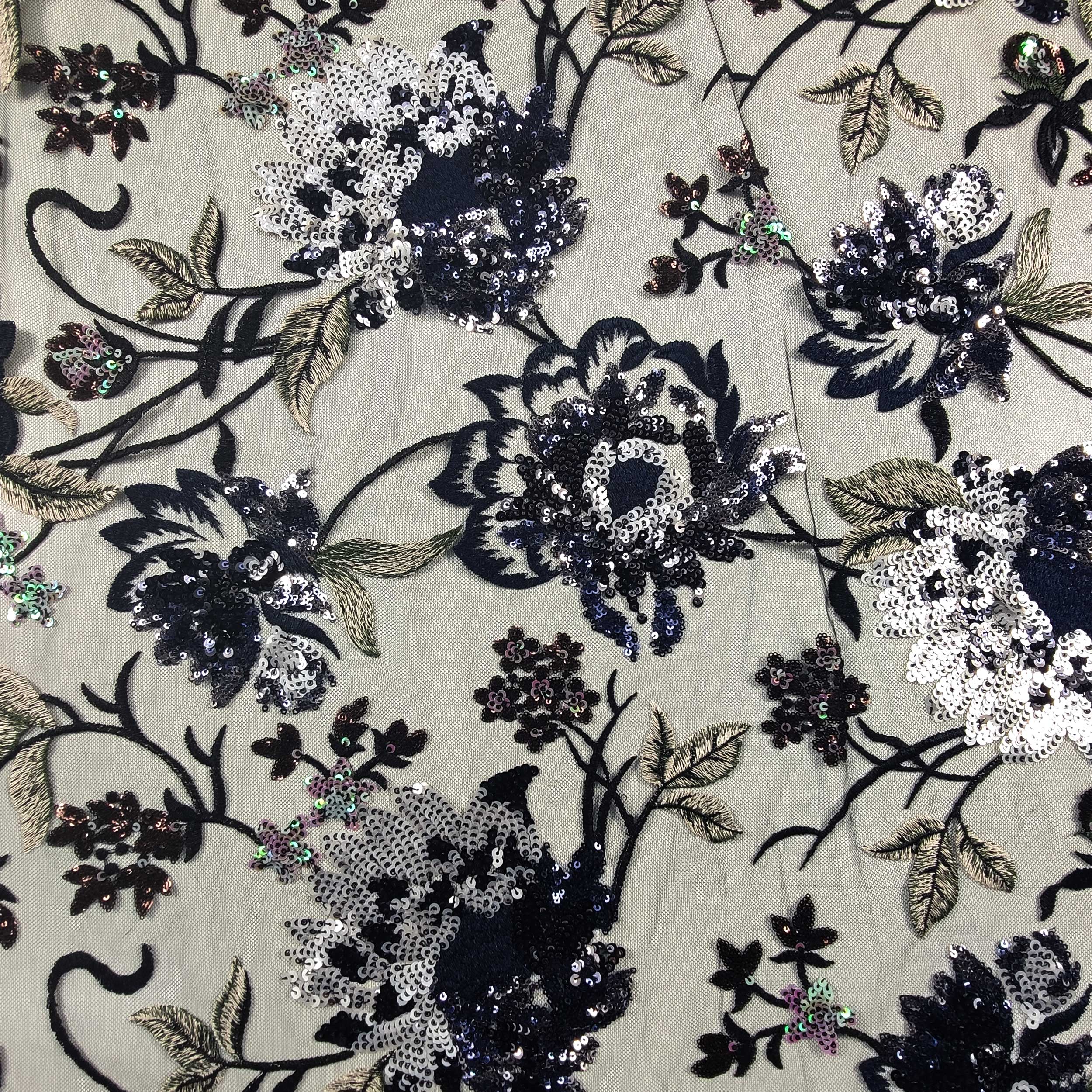 Lace High Fashion Flowers Sequins