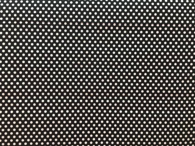Baumwollstoff Schwarz Groß Polka Dots