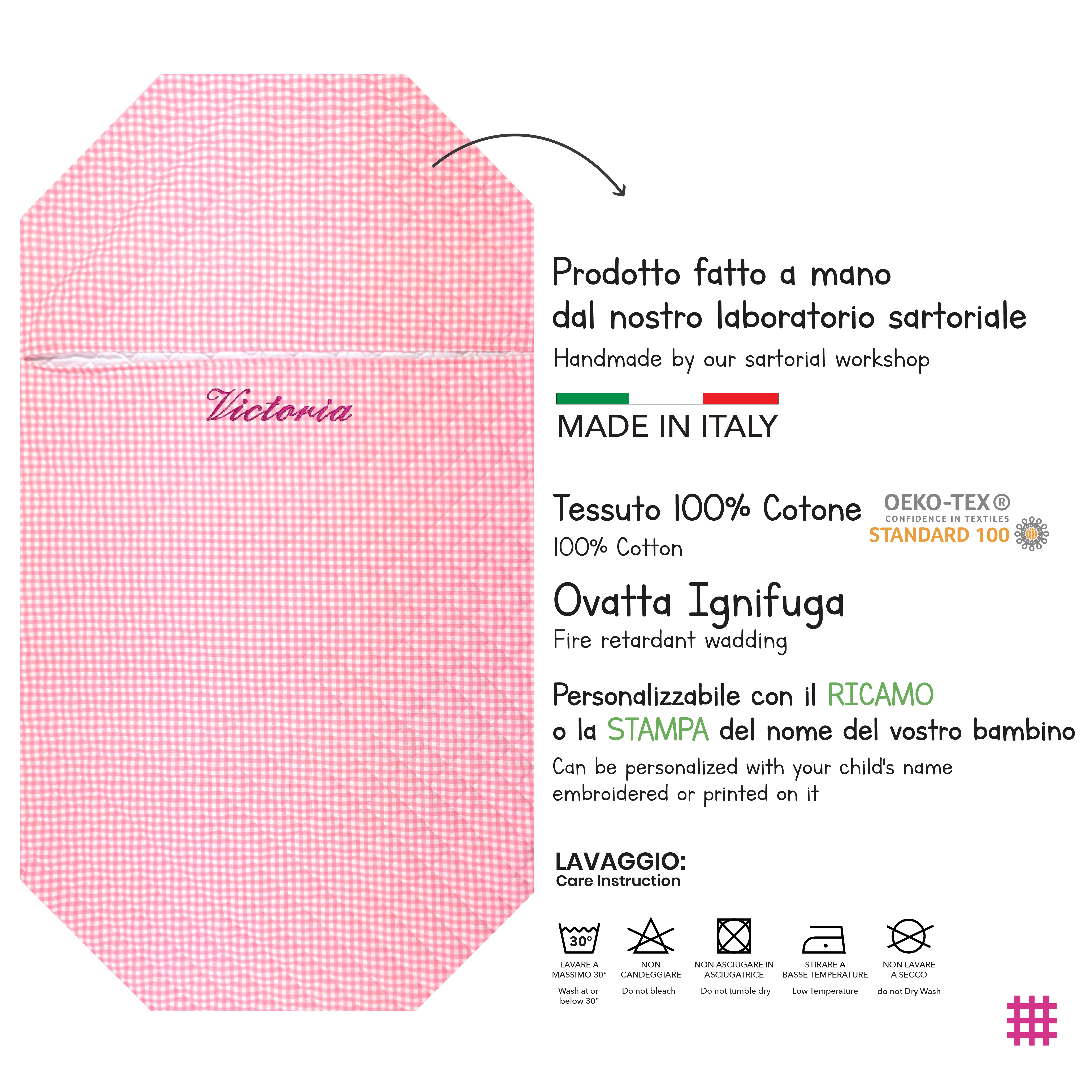 Shaped Sleeping Bag for Brandy Squares Pink Image