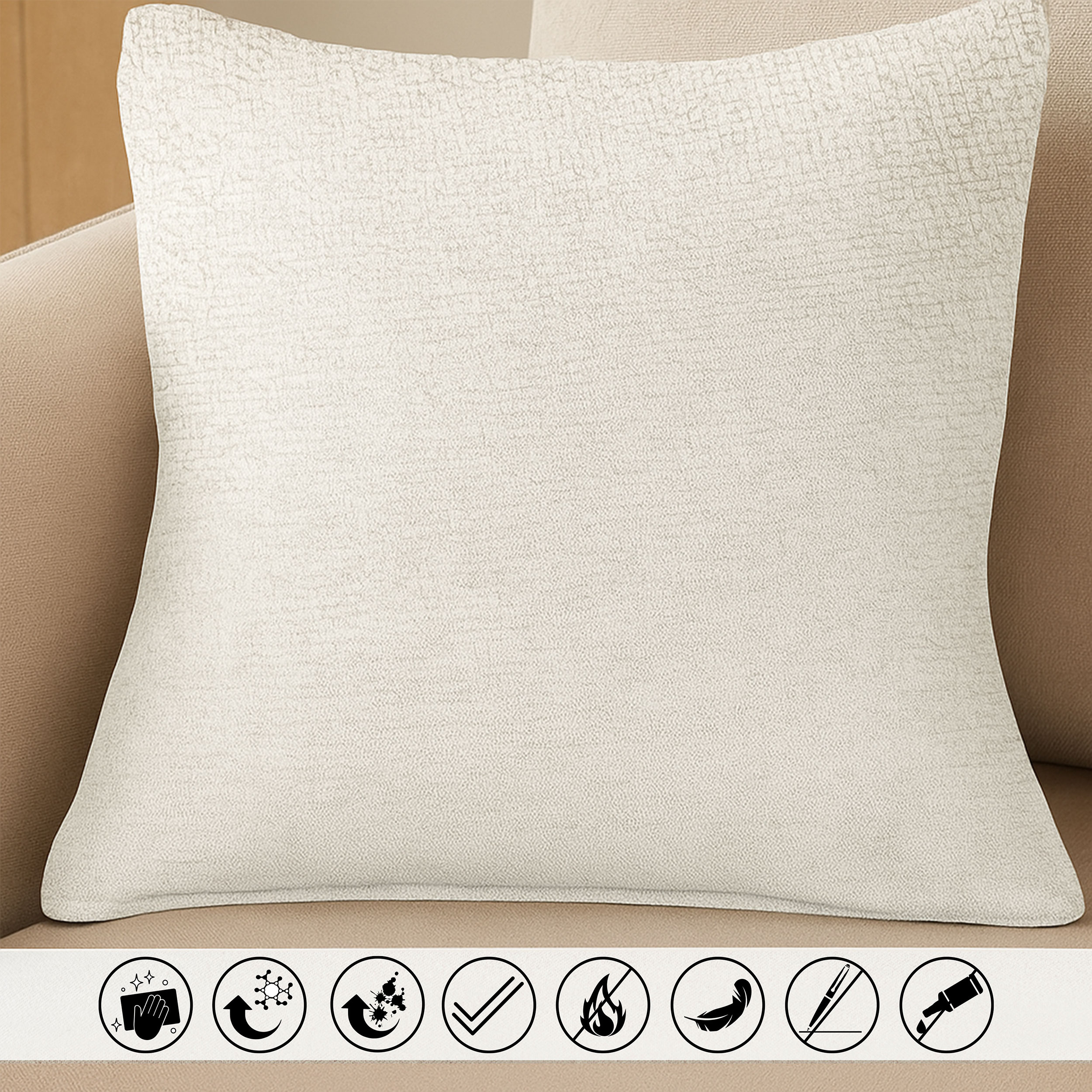 Melange Weave Fabric White Image