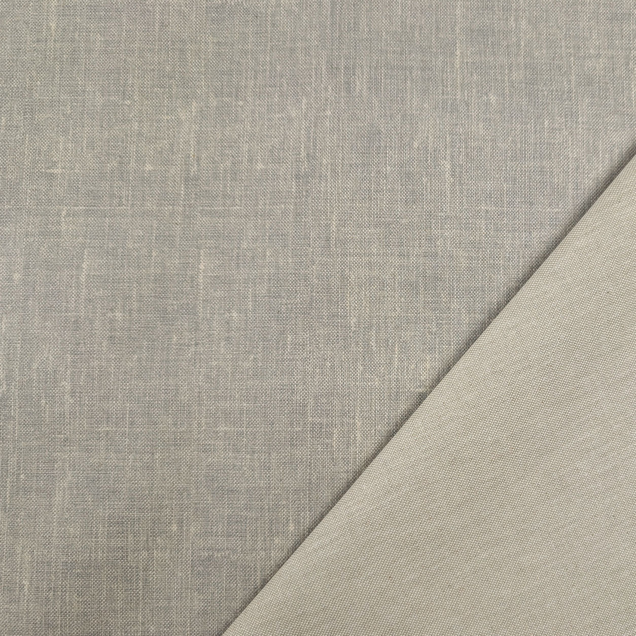 Light Grey Mixed Linen Resin Tablecloth Fabric Image