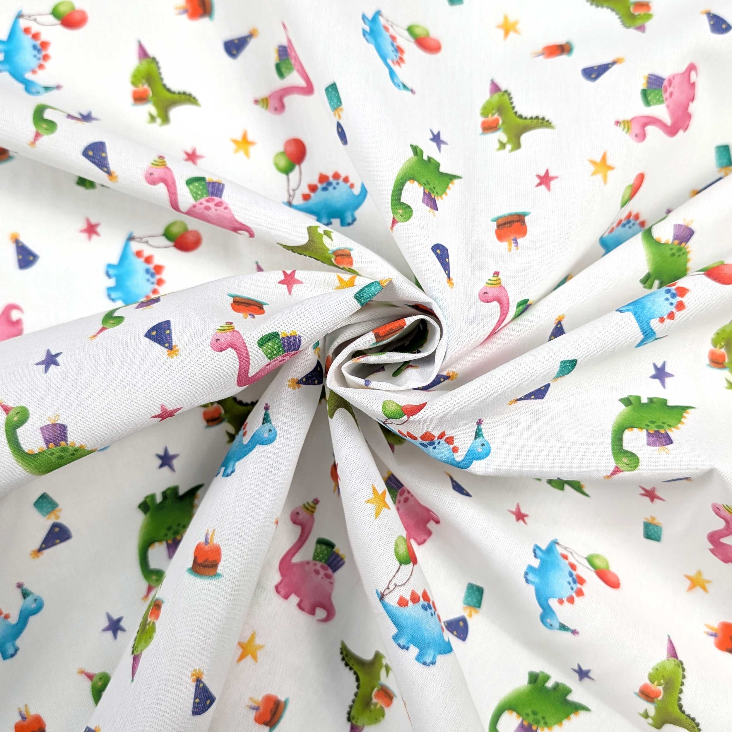 Percale Cotton: Dinosaurs at a Party Image