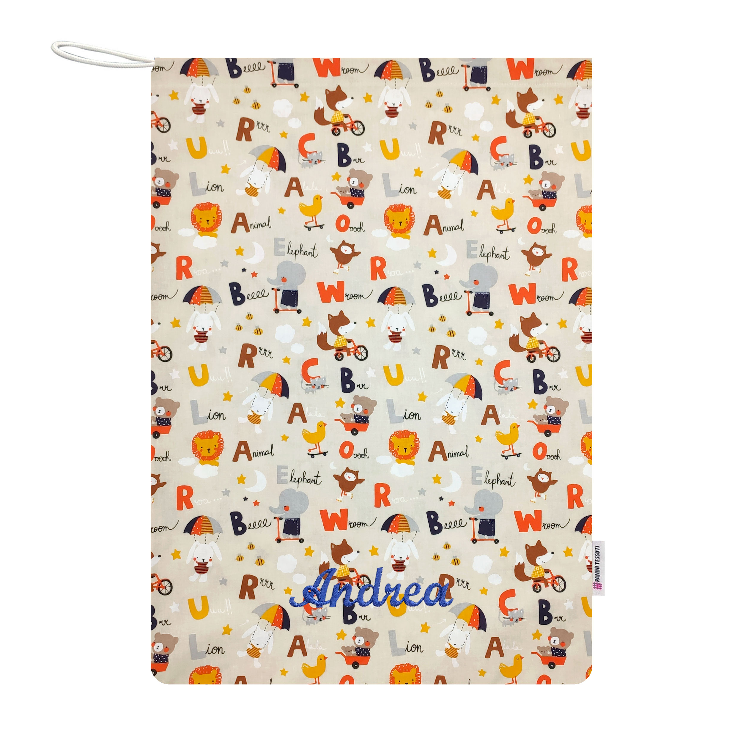 Sac de jardin d'enfants Animaux et lettres