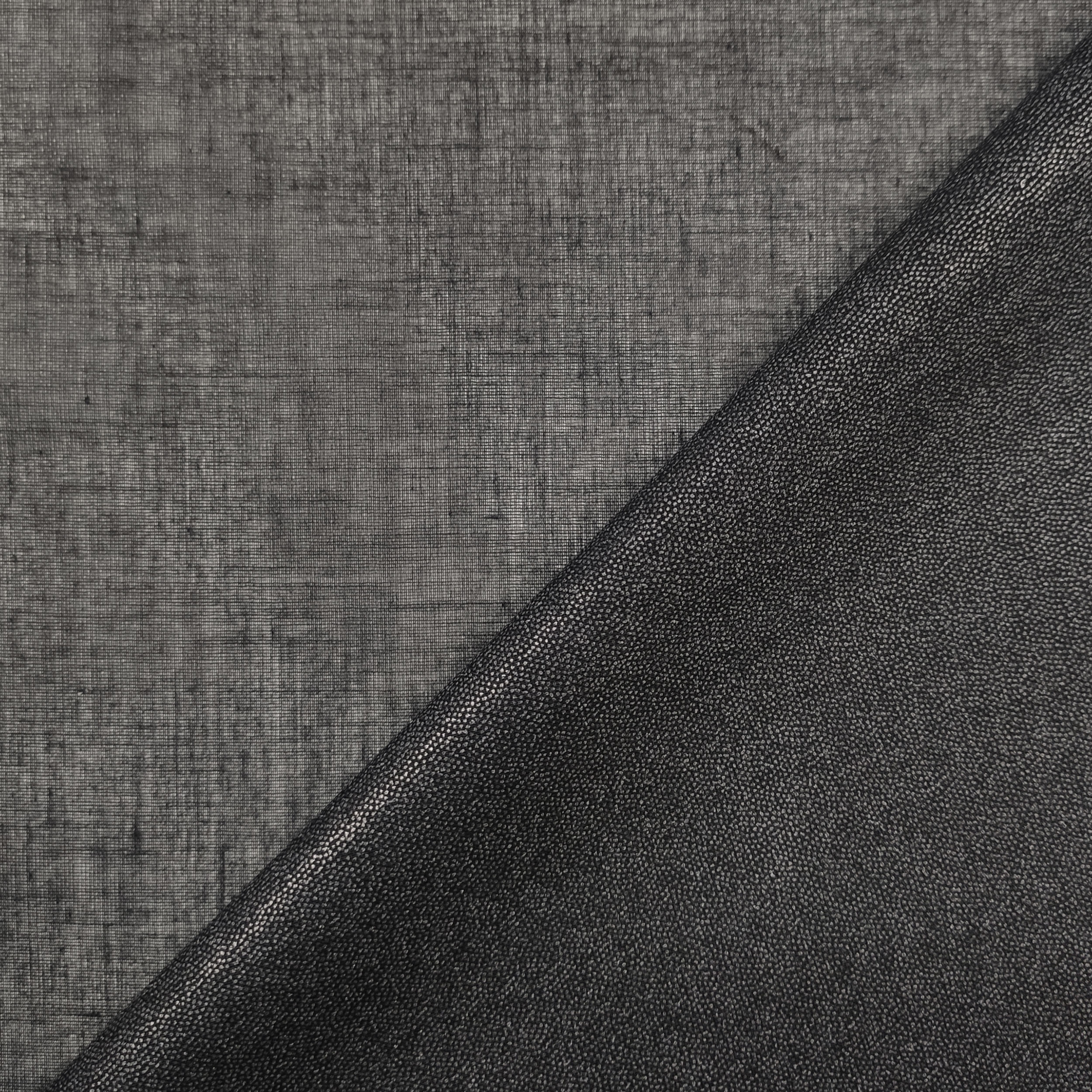 Lightweight Fusible Black Interfacing WOF 90 cm