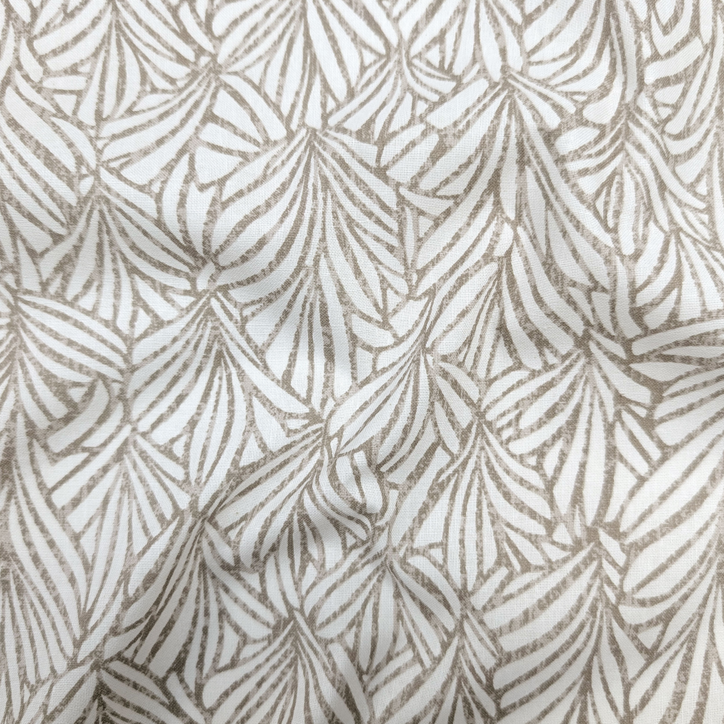 Cotton Furnishing Abstract Leaves Turtledove Image