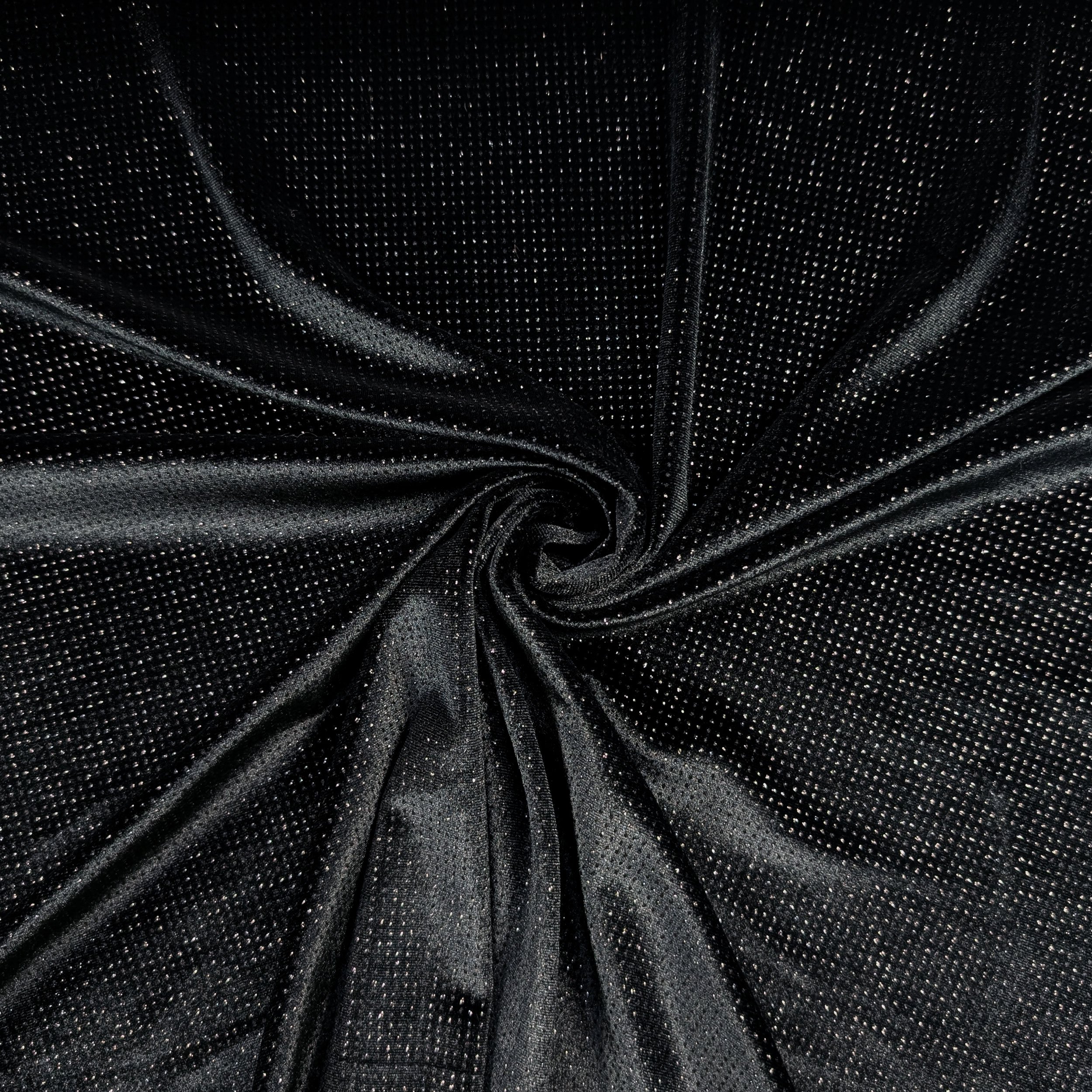 Black Velveteen with Silver Rhinestones Image