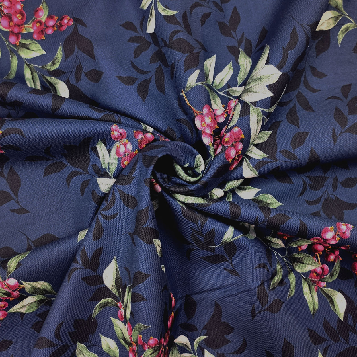 stoffa-in-cotone-gutermann-foglie-ribes-blu