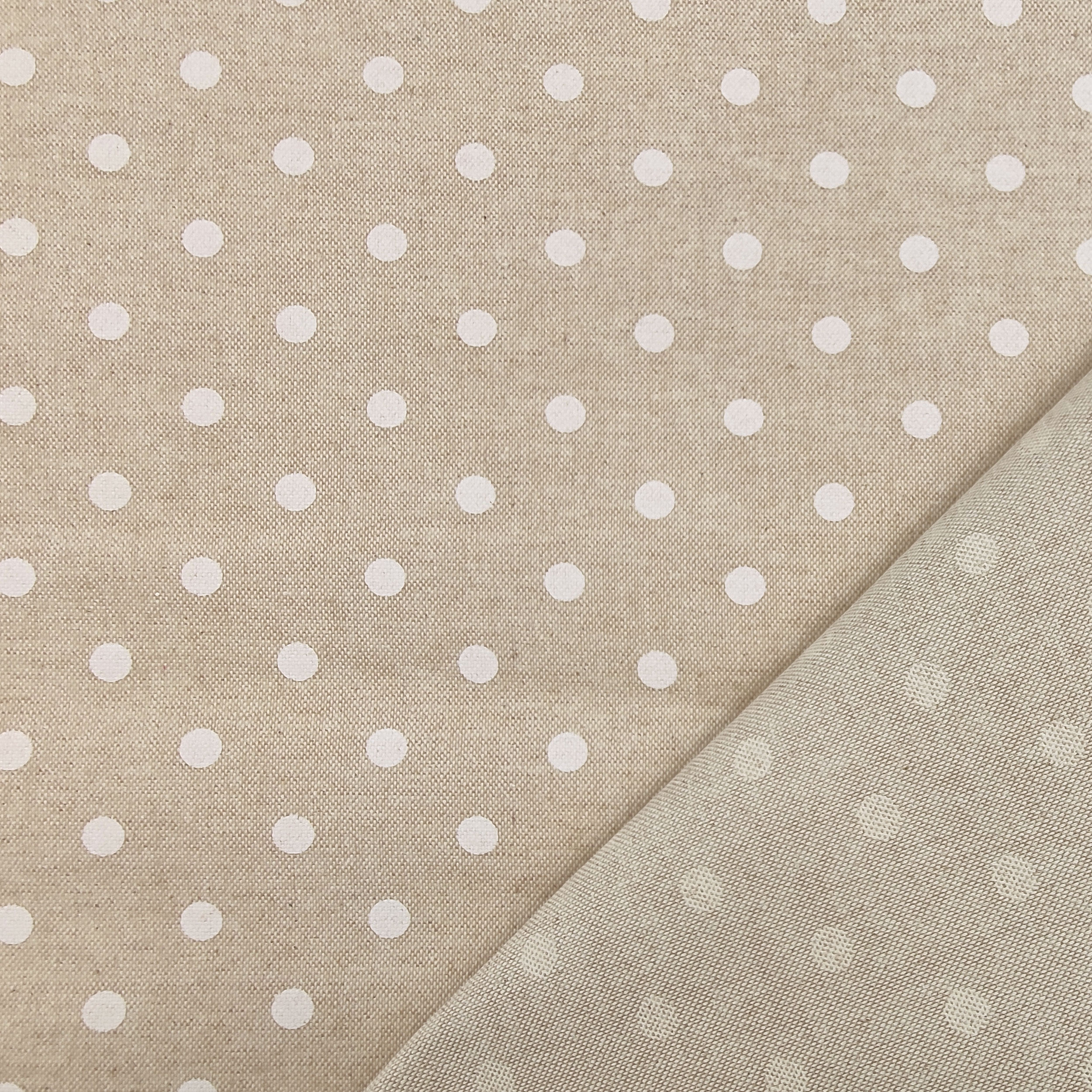 Nappe en résine beige à pois anti-taches Image