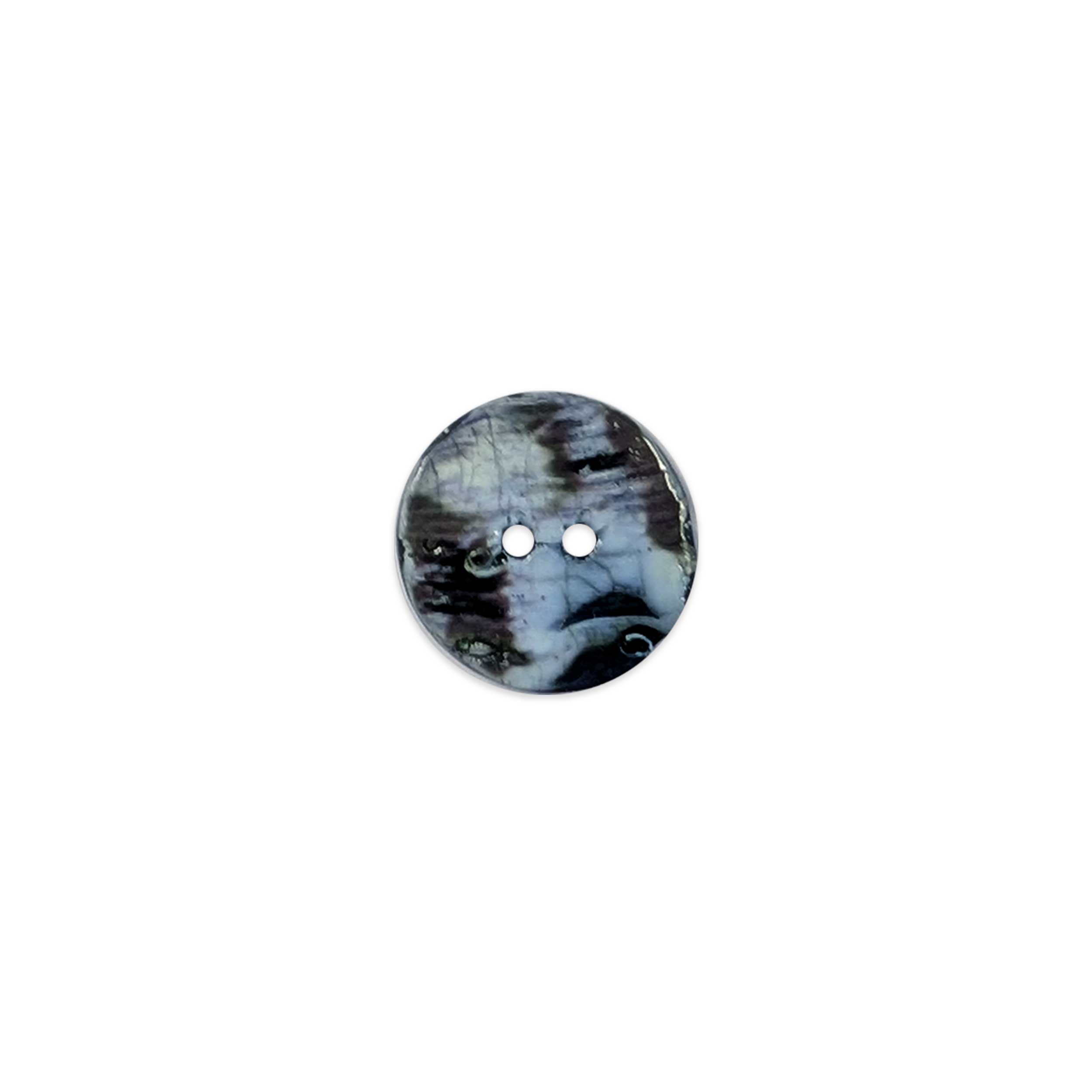 Mother-of-Pearl Button 2 Holes Overseas Blue Lin 32 Image