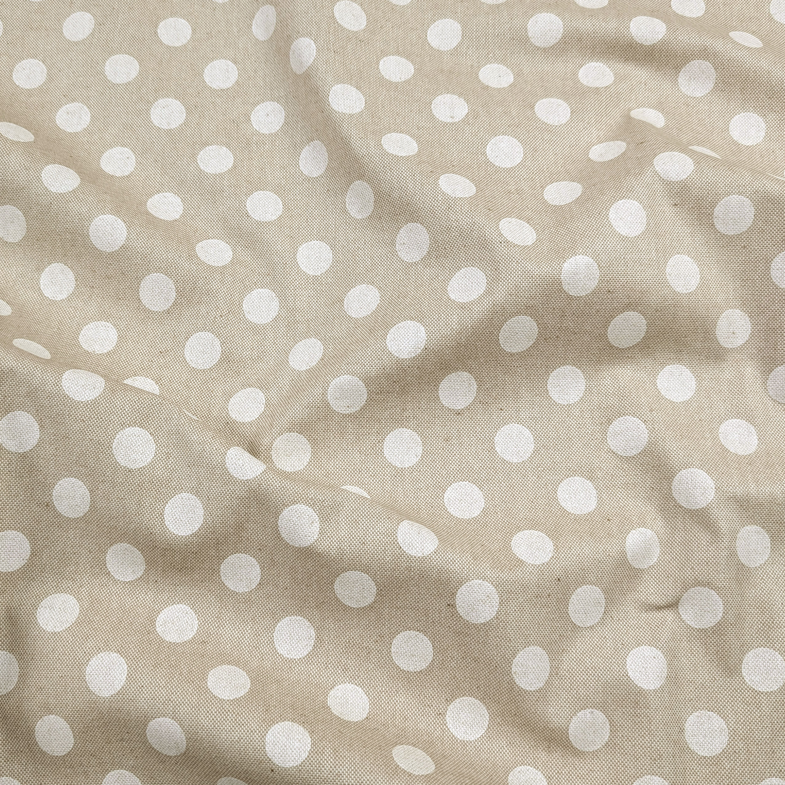 Tissu pour nappe en résine Large White Polka Dots