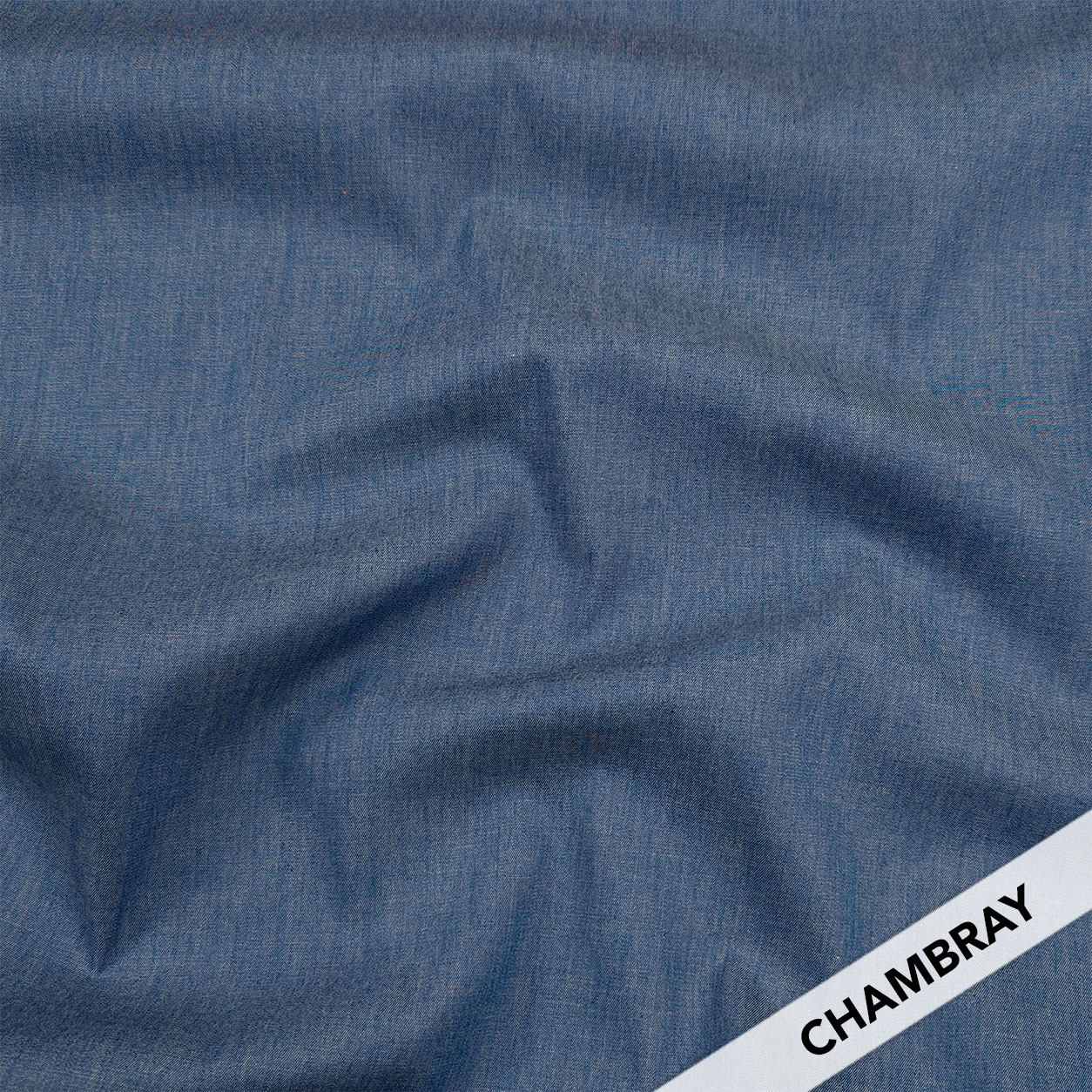 Medium Blue Chambray Cotton Jeans Image